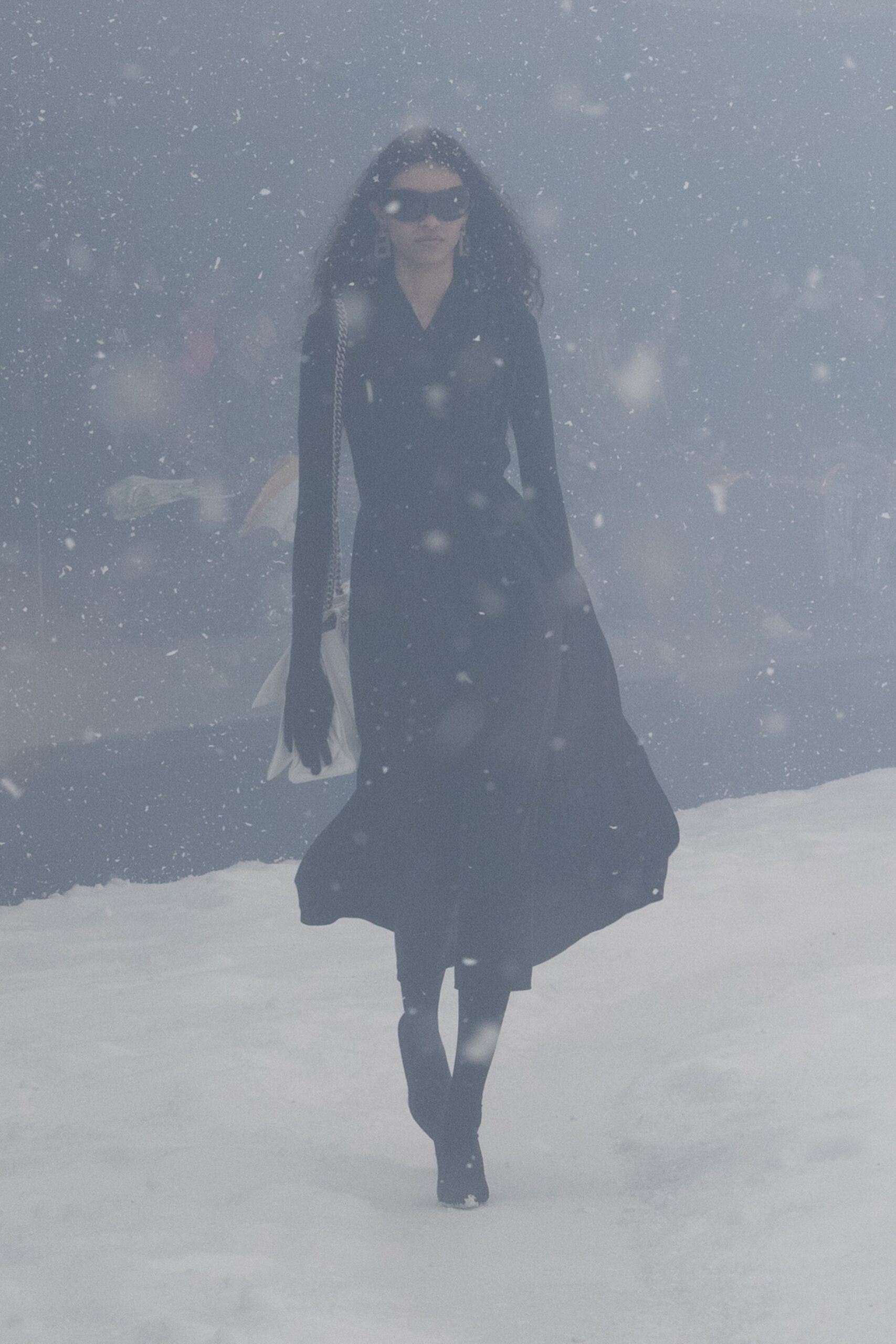 black silk fitted midi dress