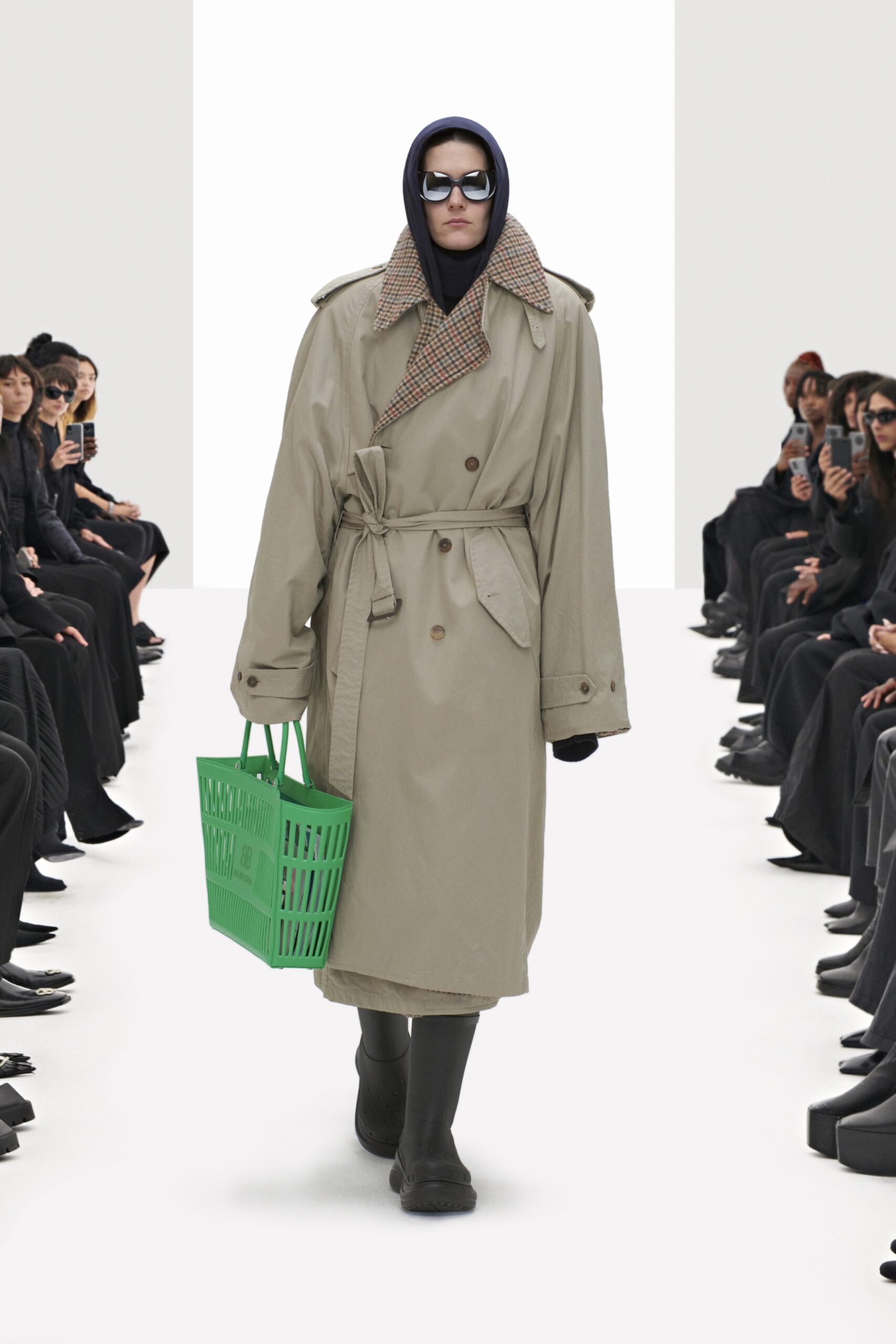 green vinyl bag
