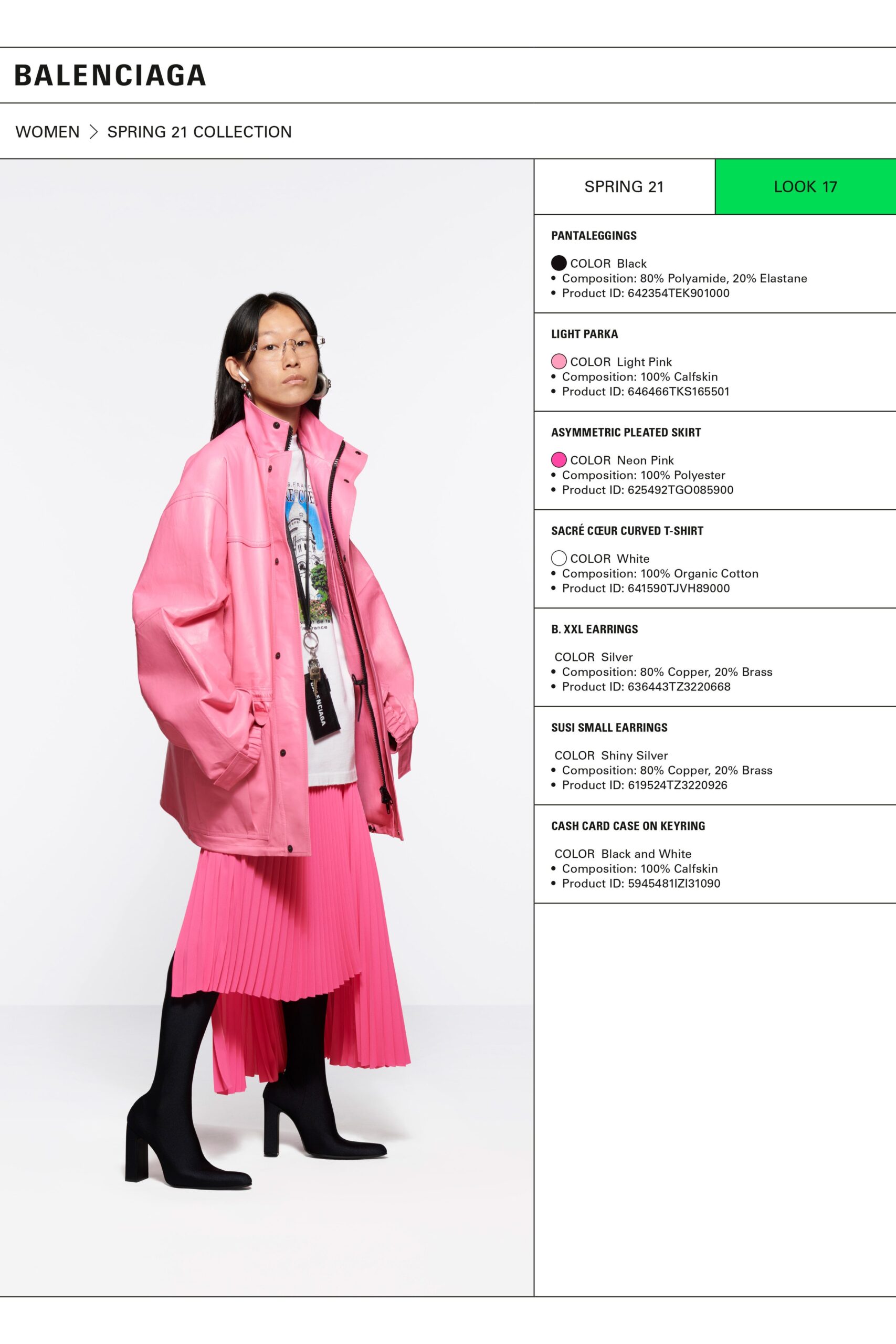 pink oversized coat with pleated skirt