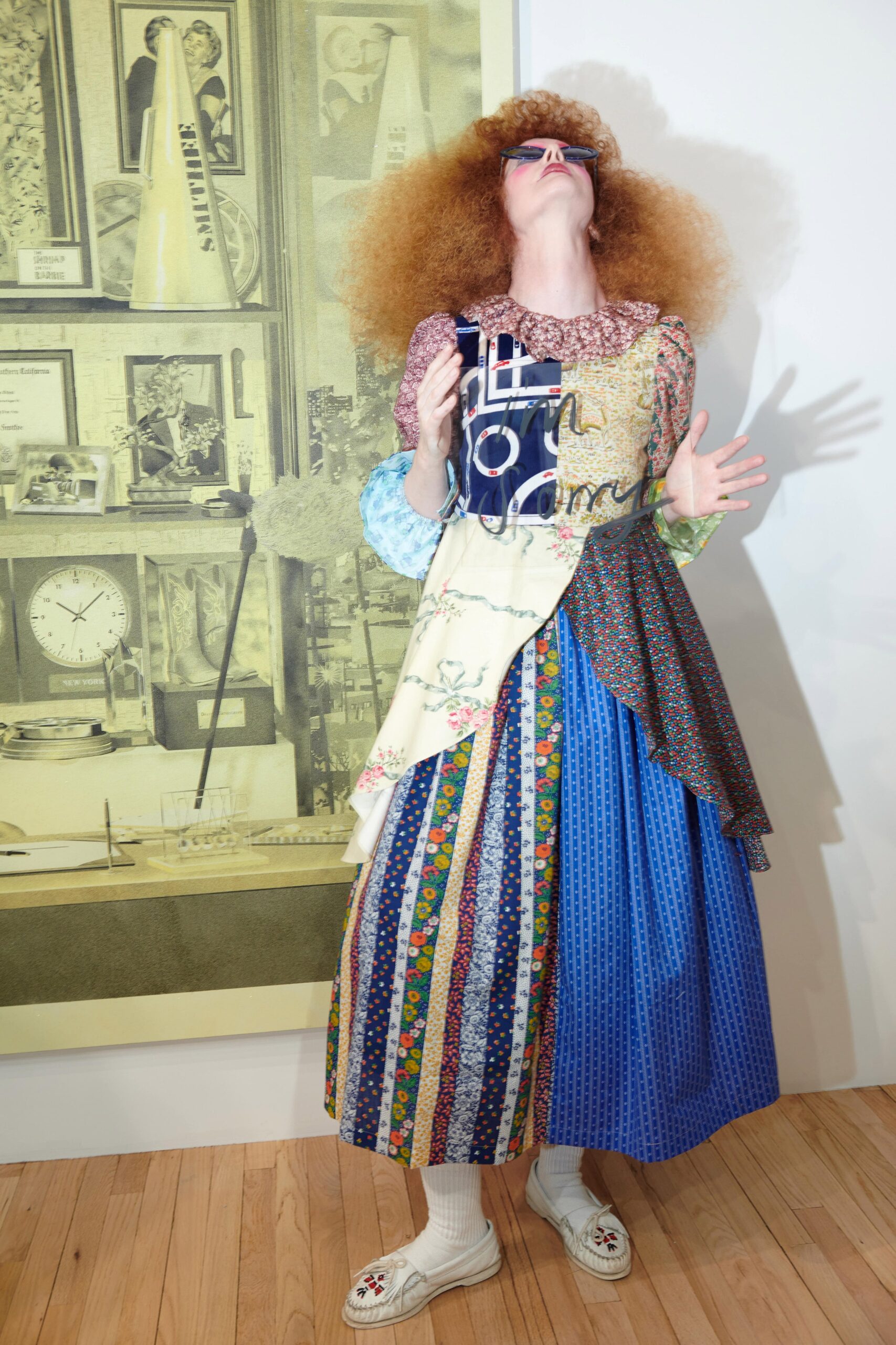 relaxed multi-colored midi dress