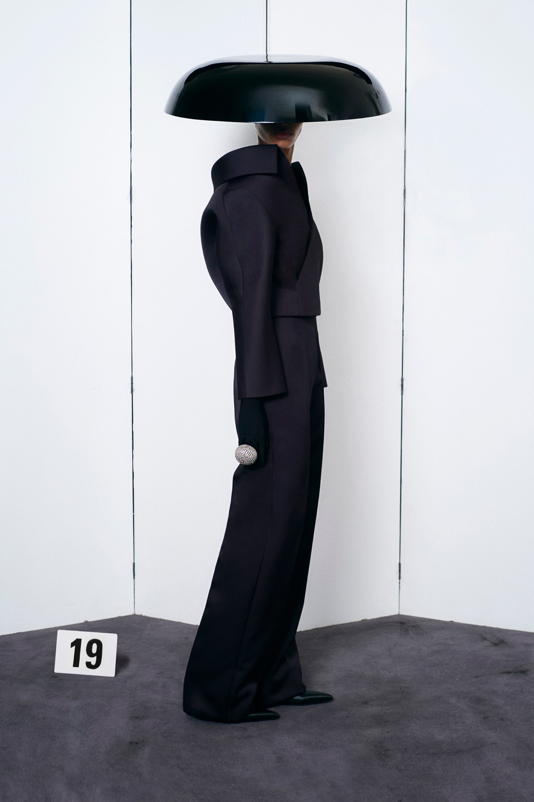 black structured suit