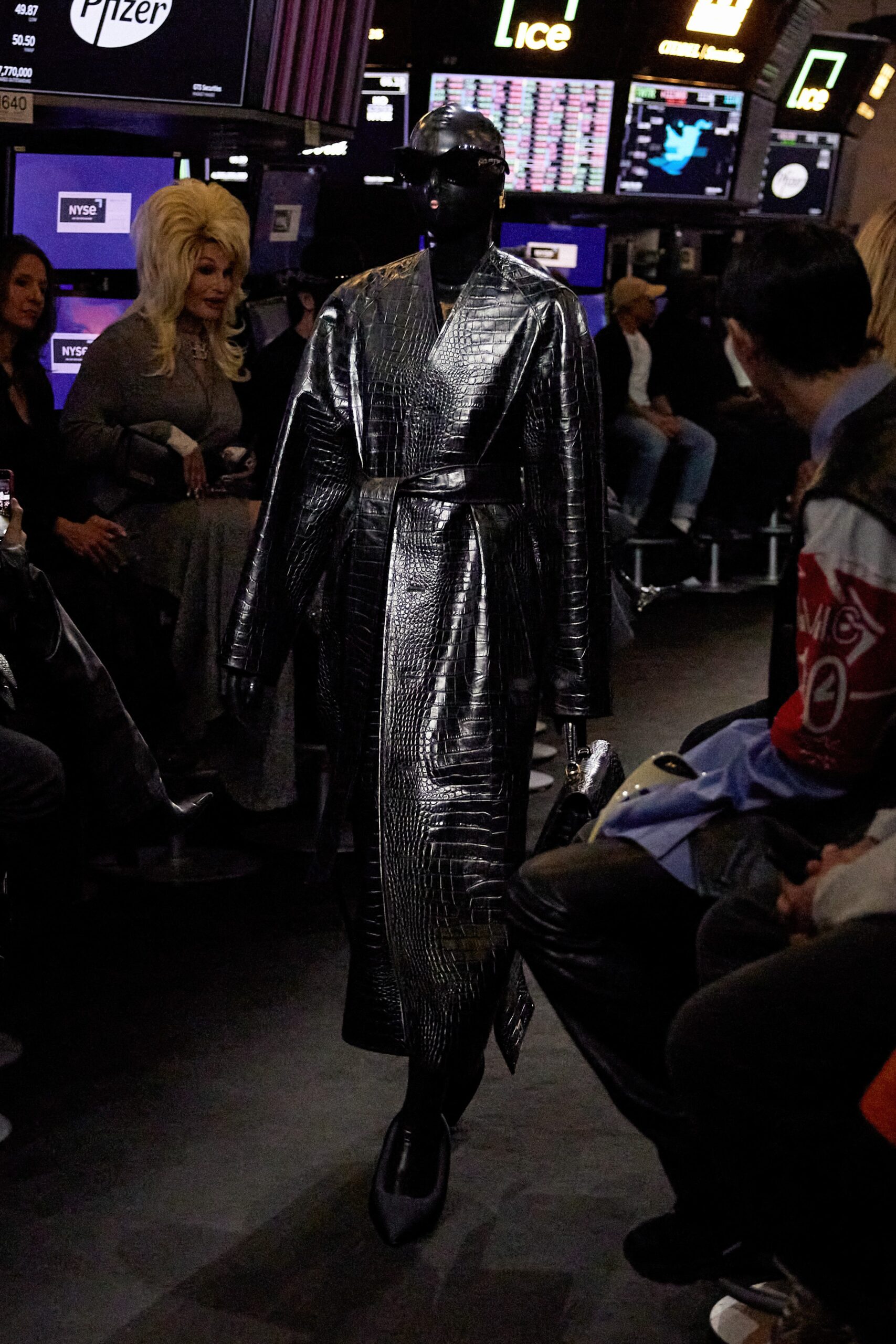 black vinyl relaxed coat