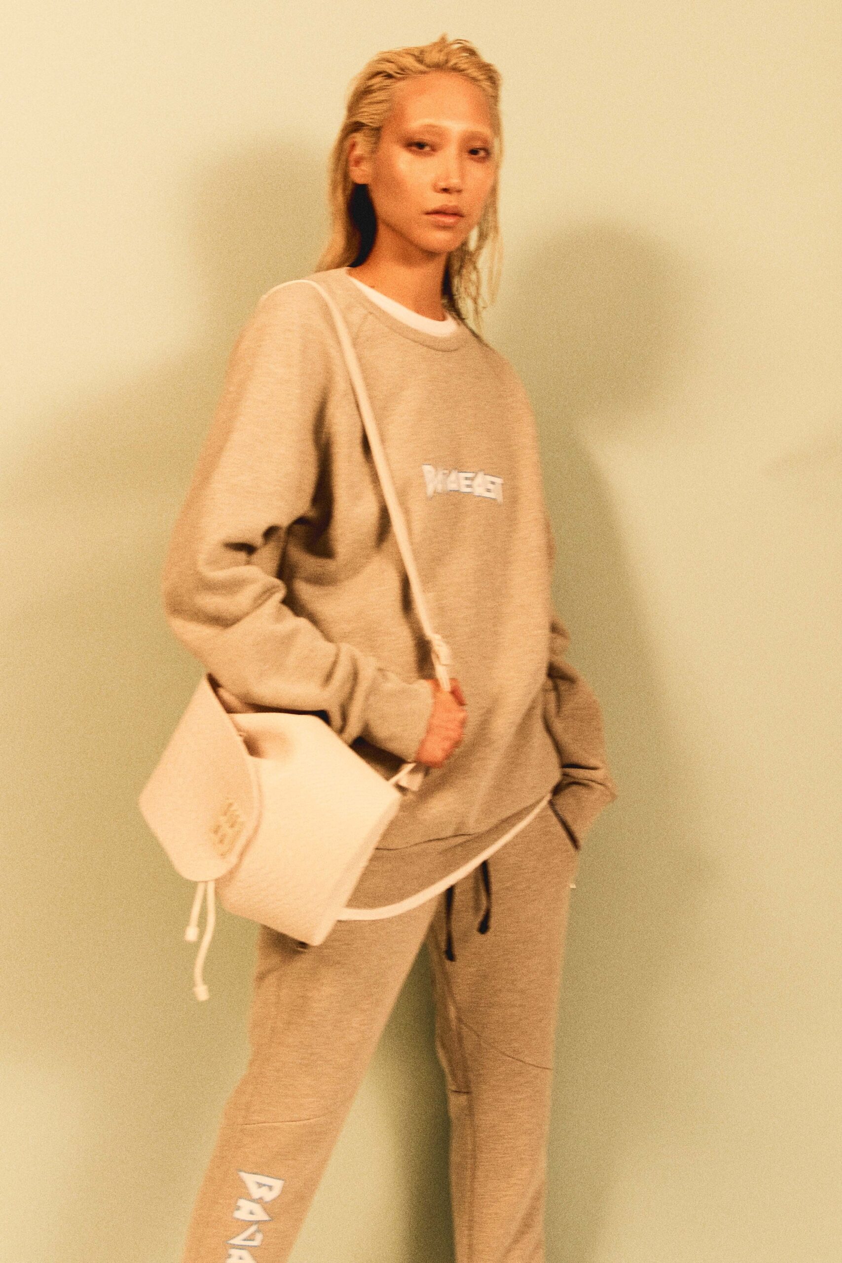 gray relaxed sweater and pants