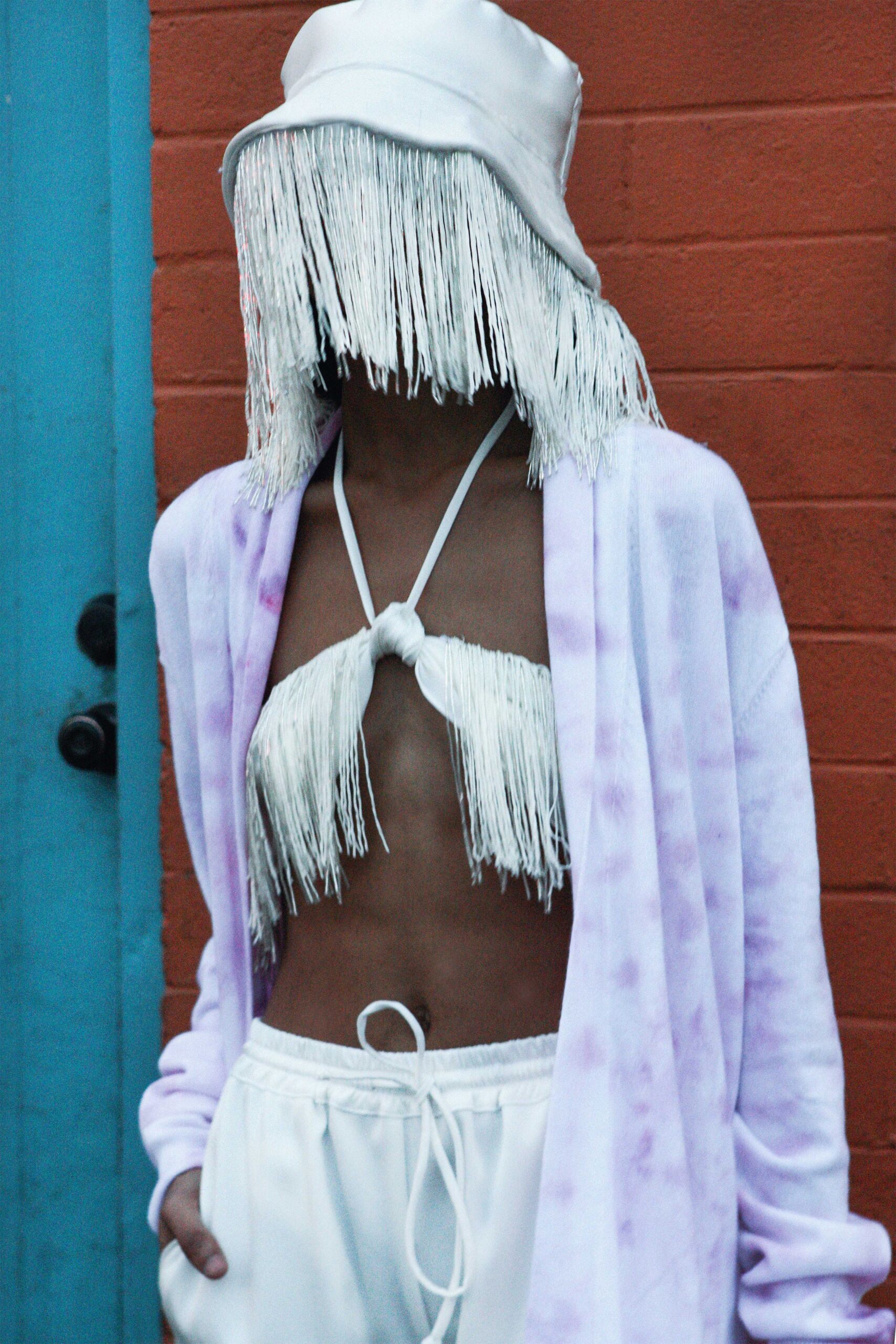 lavender cotton long-sleeve relaxed layered cardigan