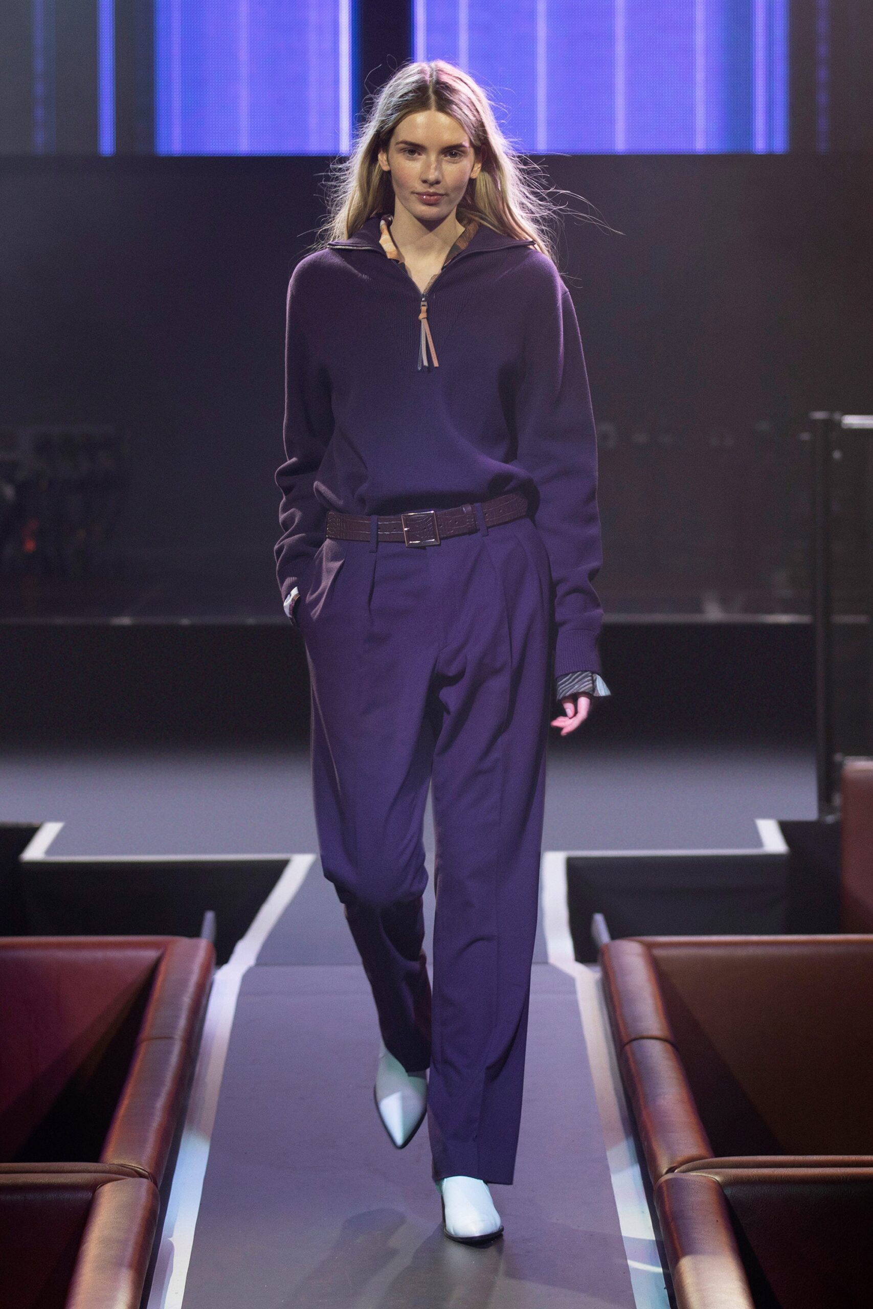 purple relaxed hoodie and pants