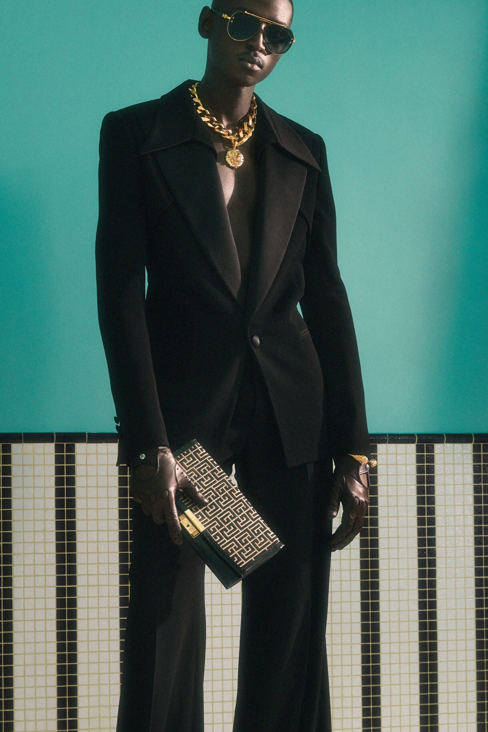 black velvet tailored blazer