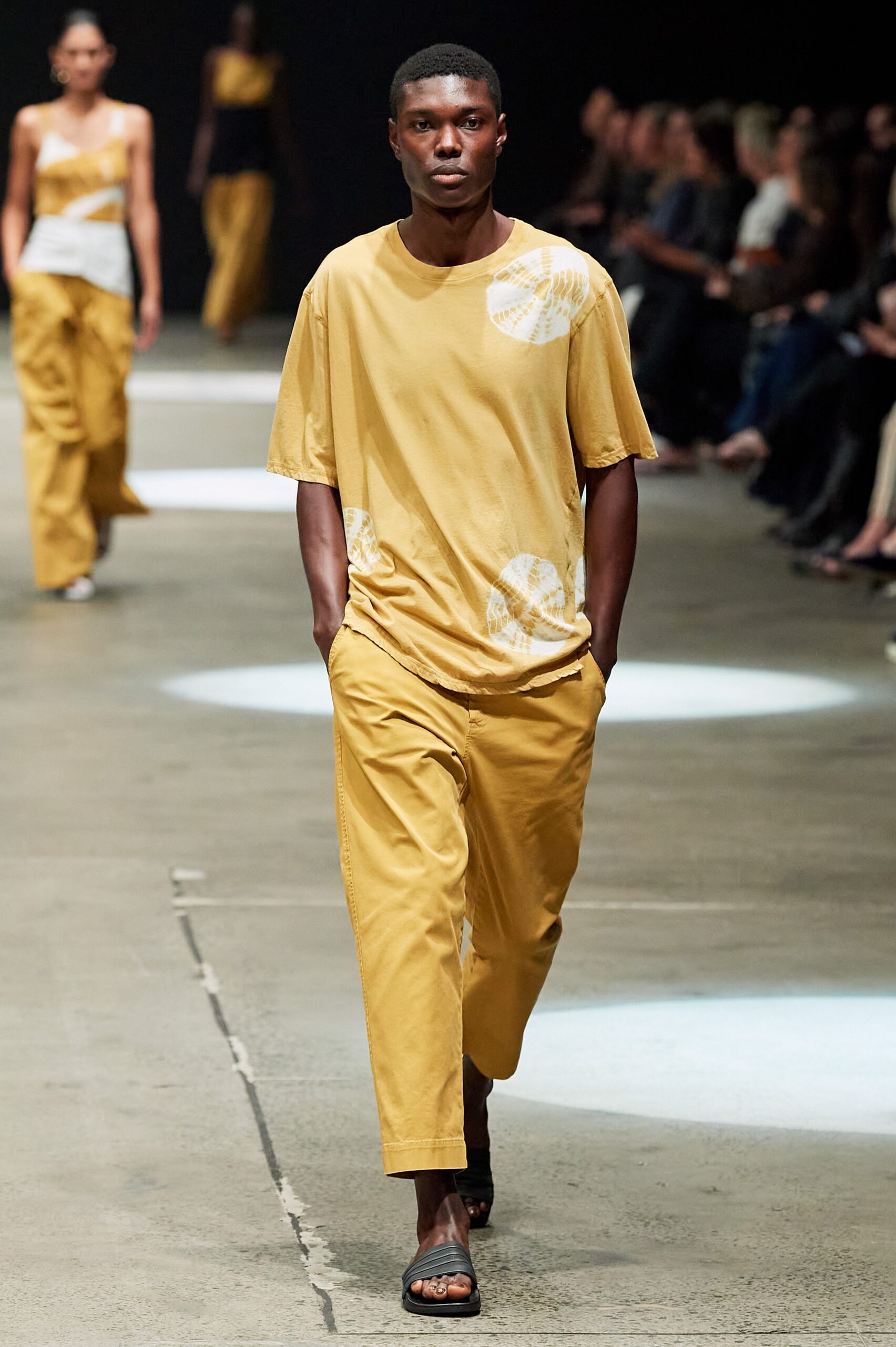yellow cotton t-shirt and pants