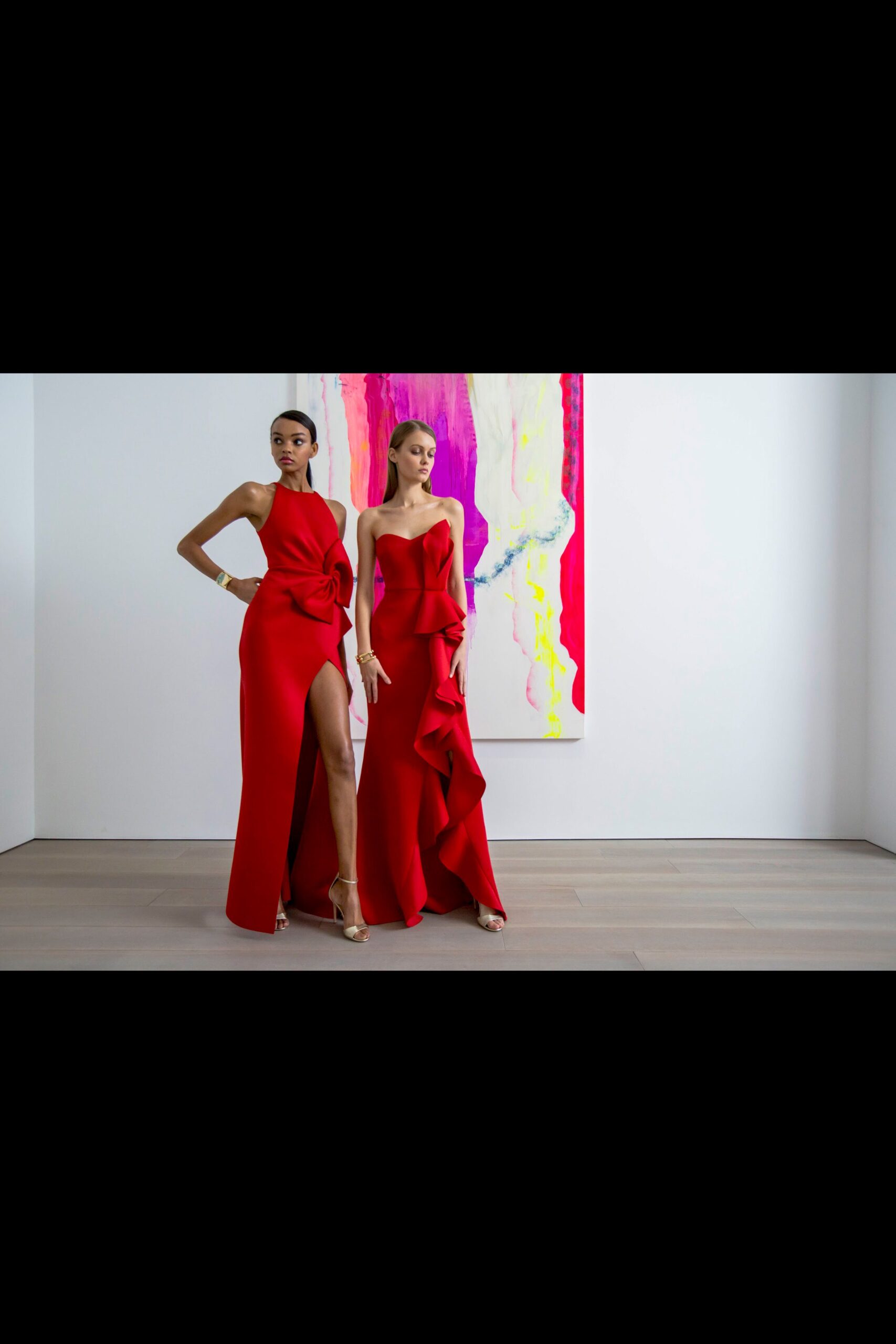 red fitted maxi gowns