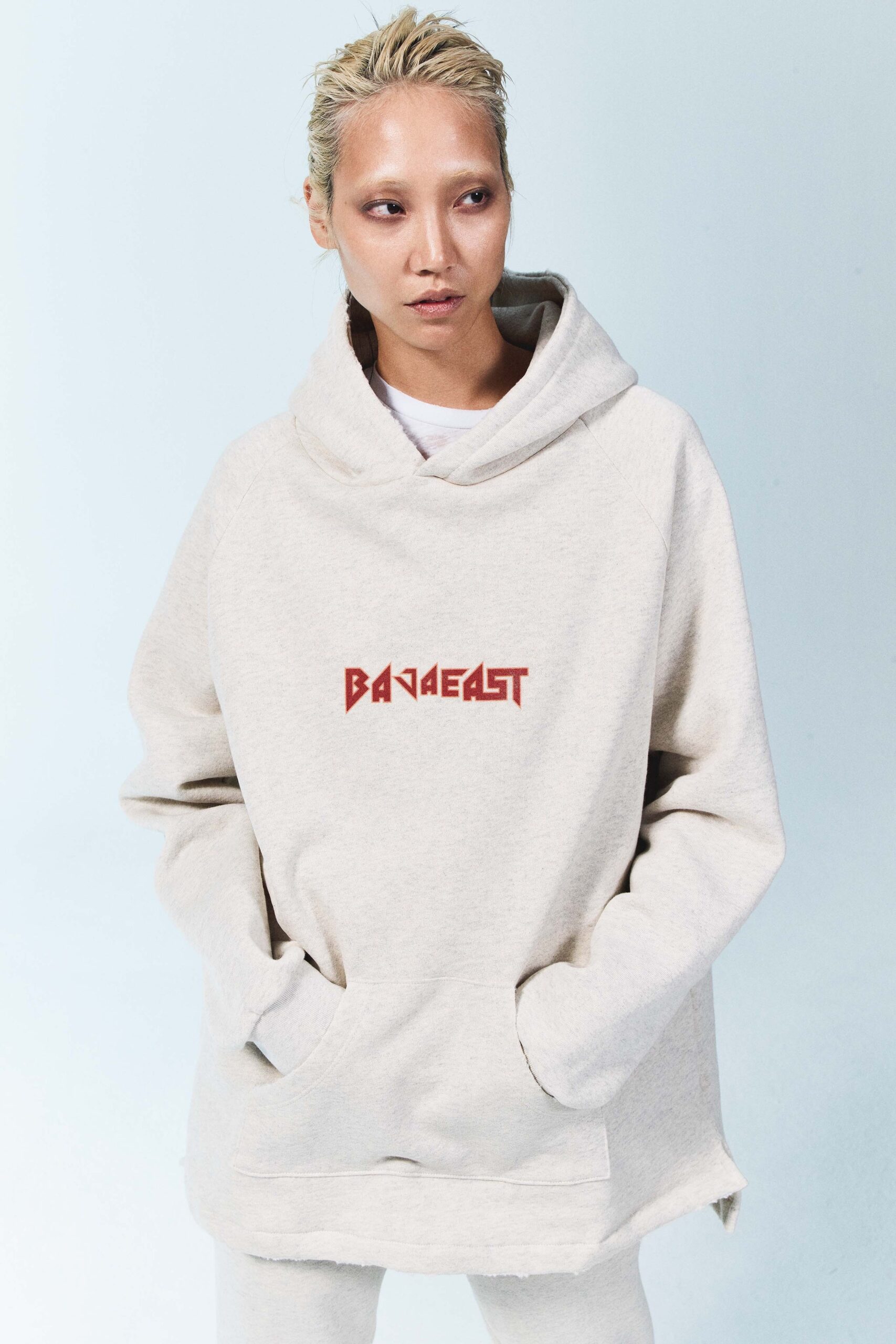 beige oversized hoodie