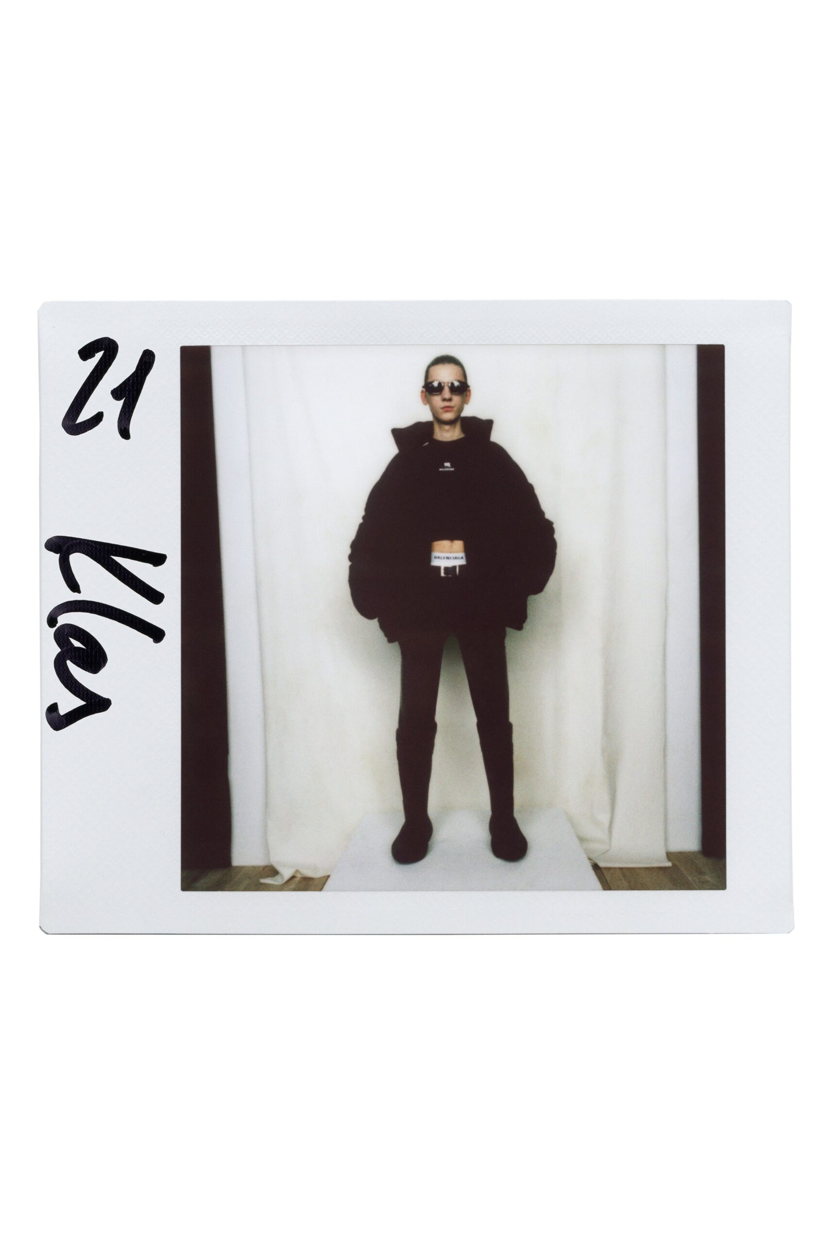 black faux-fur long-sleeve collared oversized zippered jacket