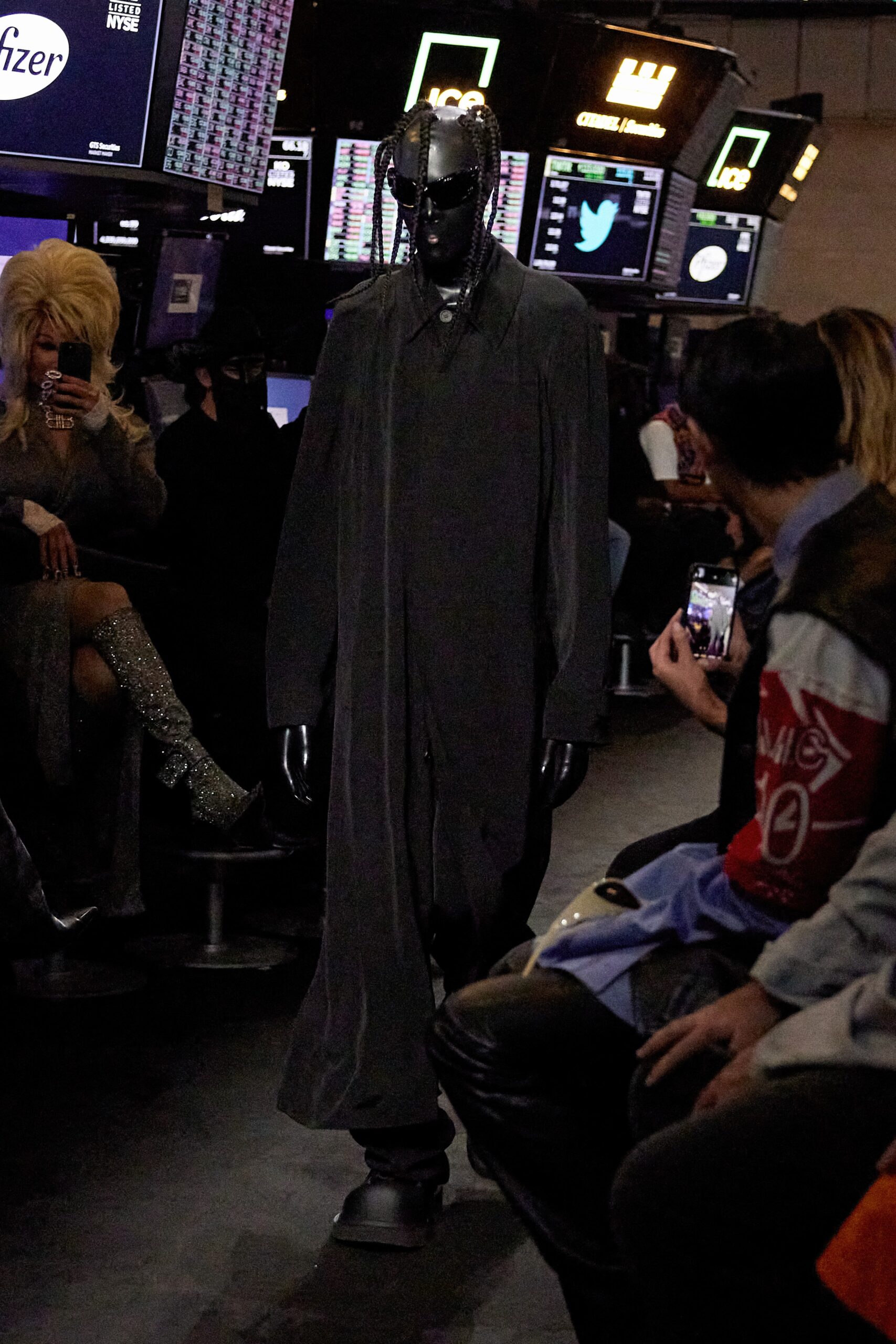 oversized black cotton coat
