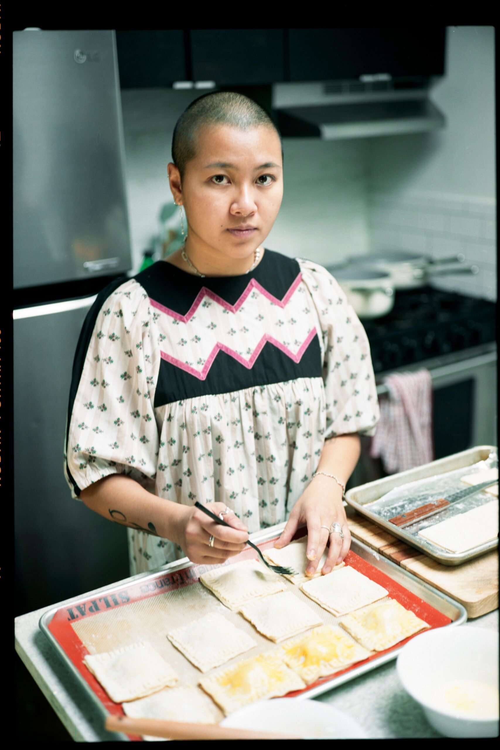 white and black embroidered mini dress