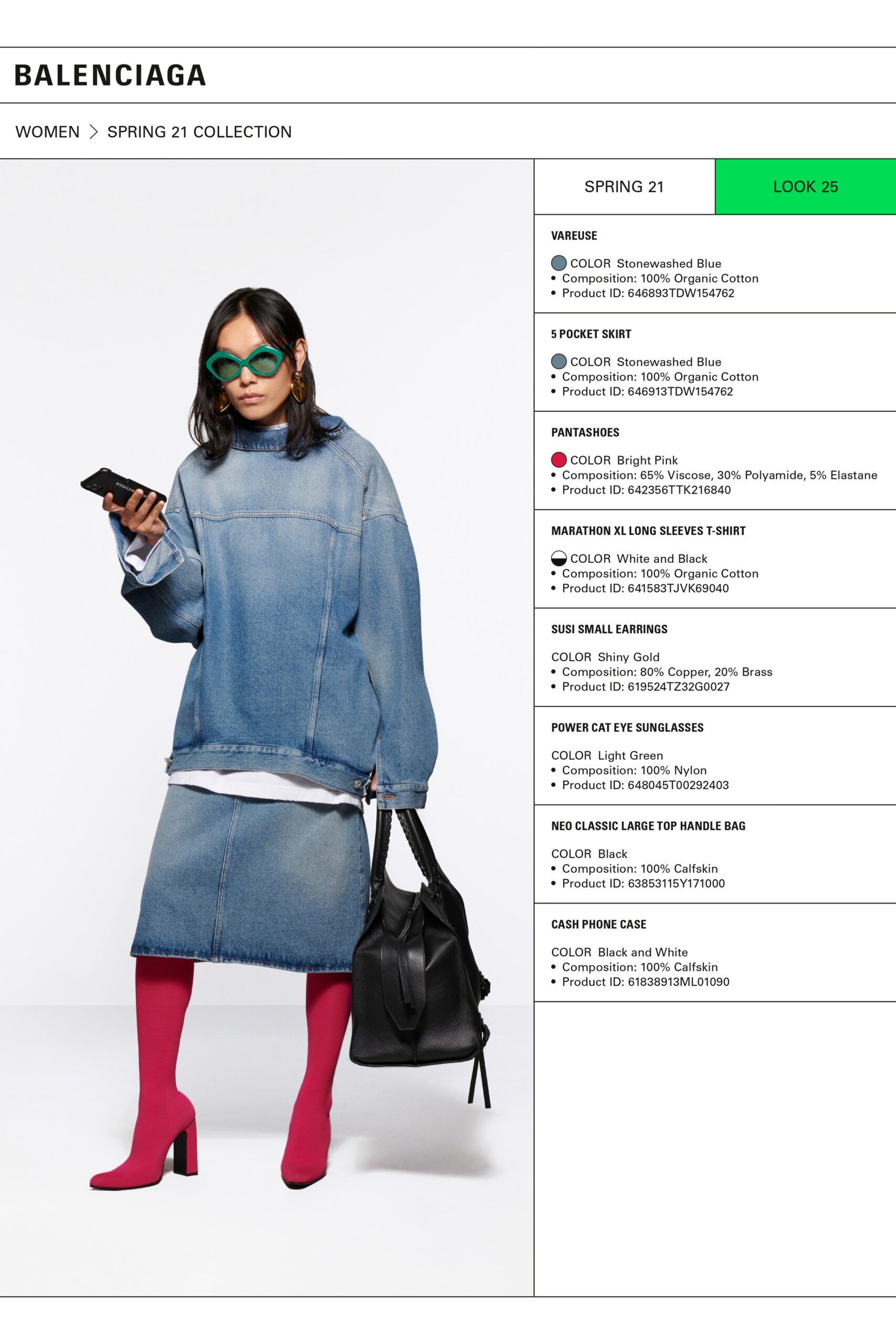 oversized denim jacket and midi skirt