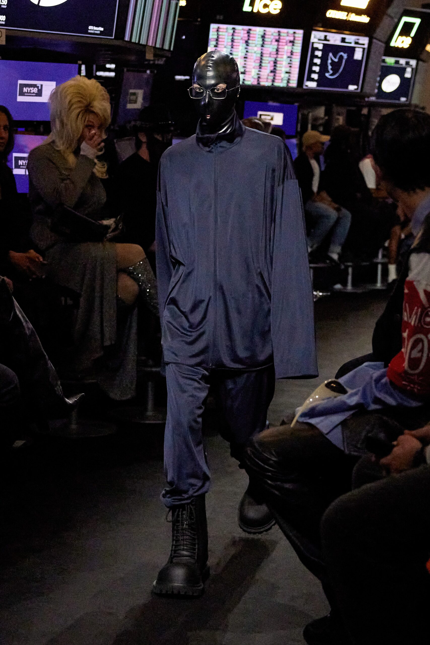 oversized blue jacket and pants
