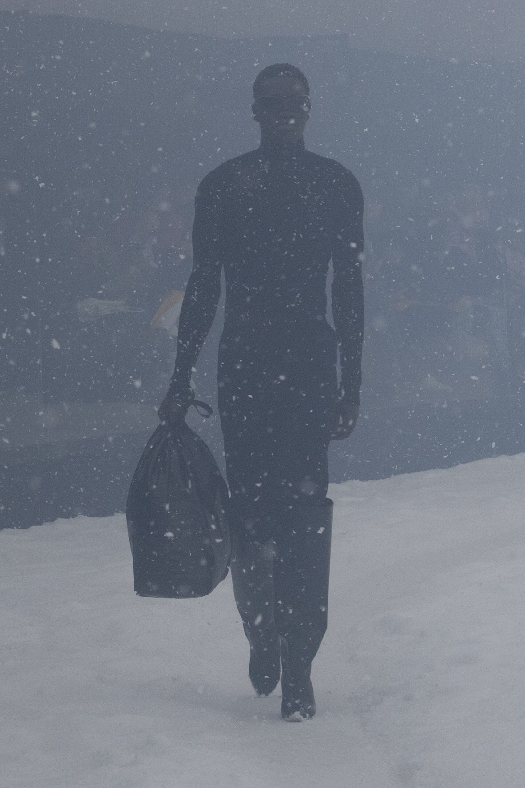 black fitted neoprene jumpsuit
