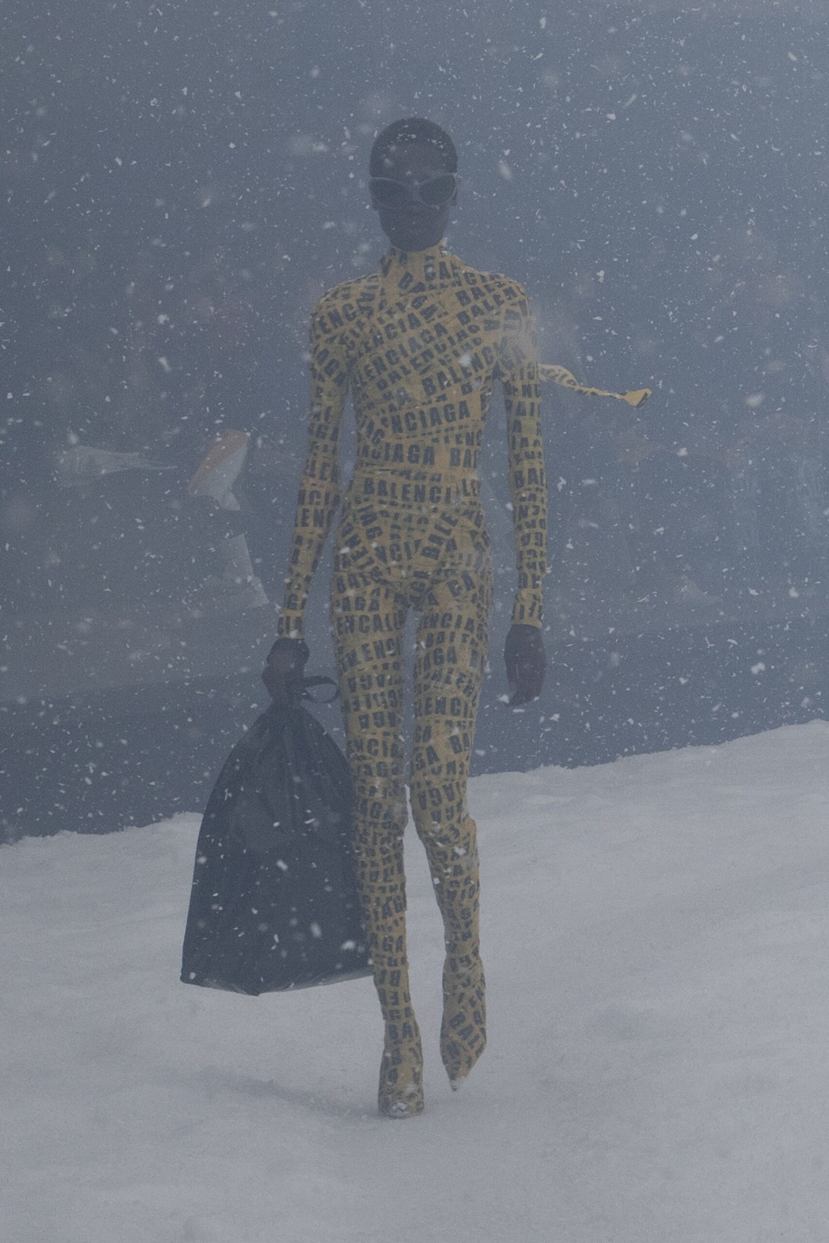 yellow and black printed catsuit