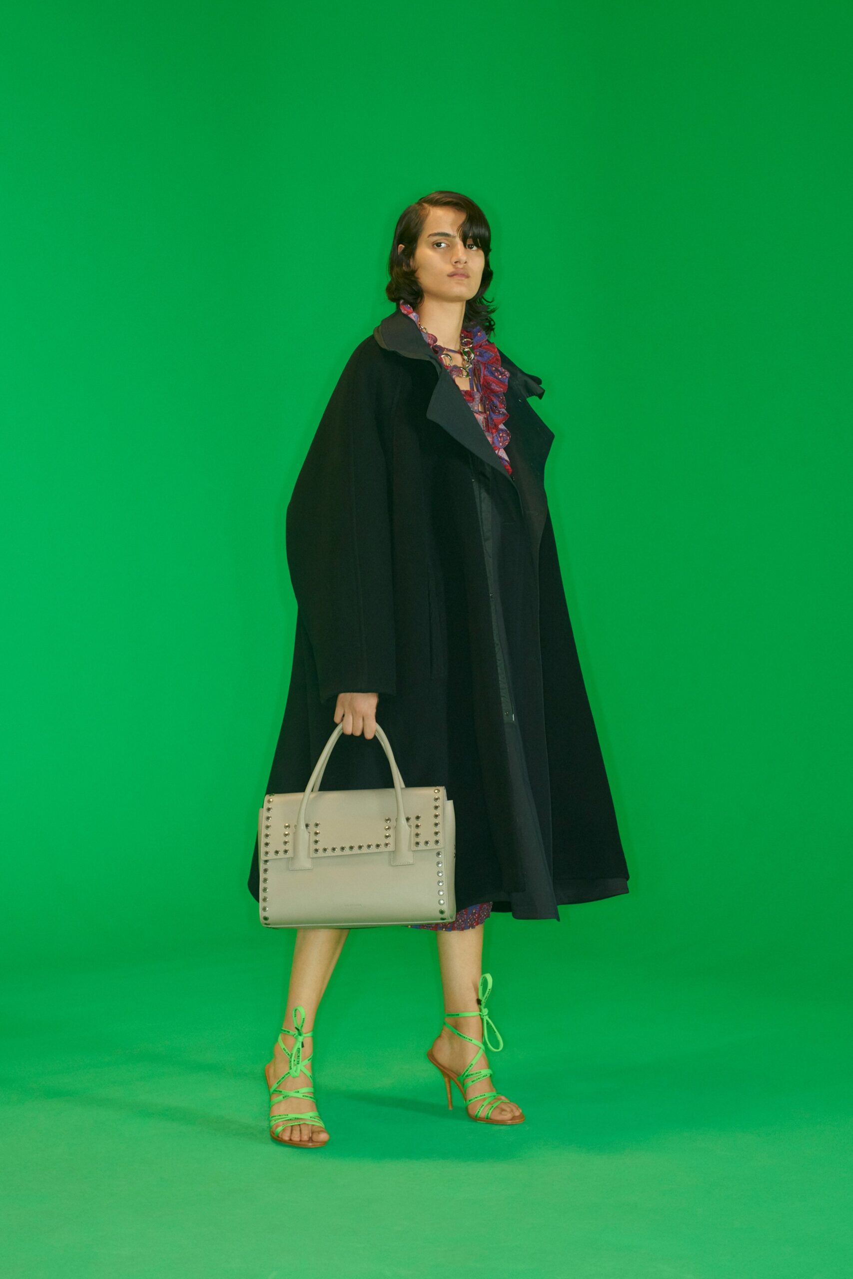 gray leather zippered bag