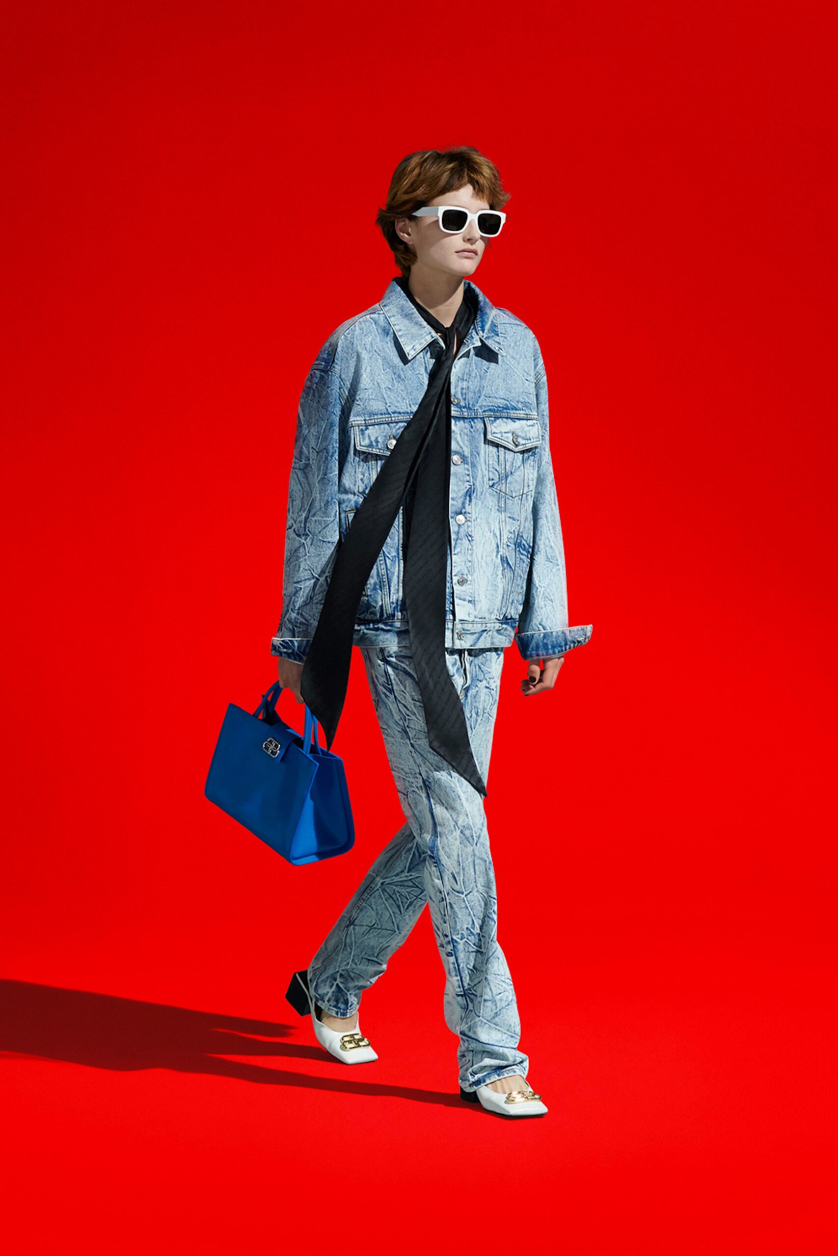 blue denim jacket and pants