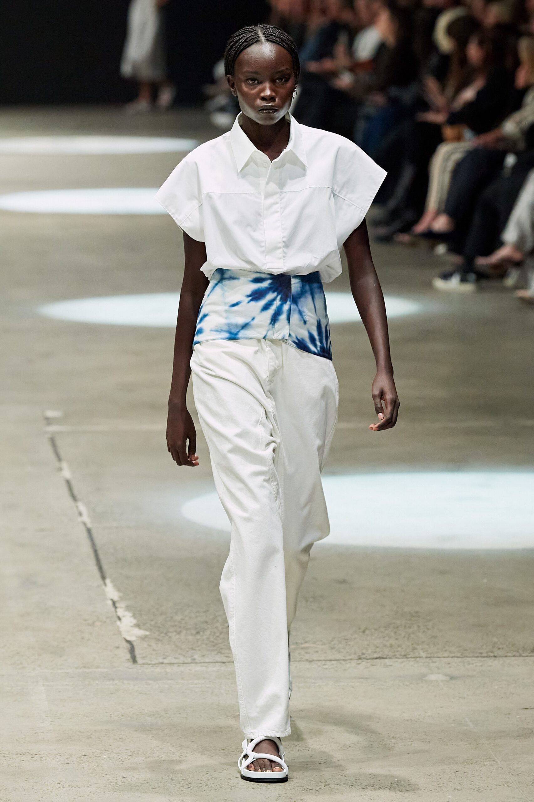 white relaxed shirt and pants