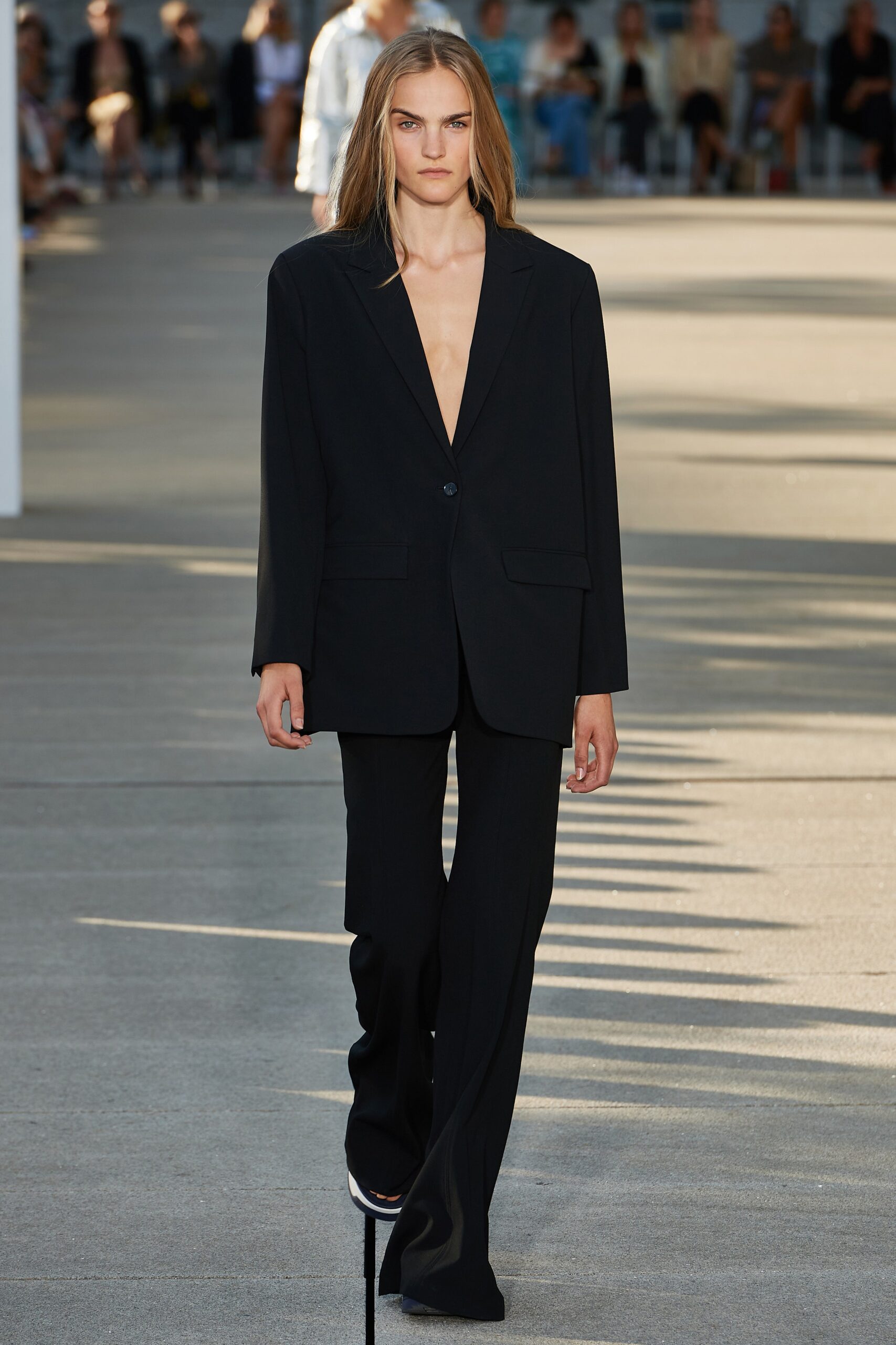 black oversized suit