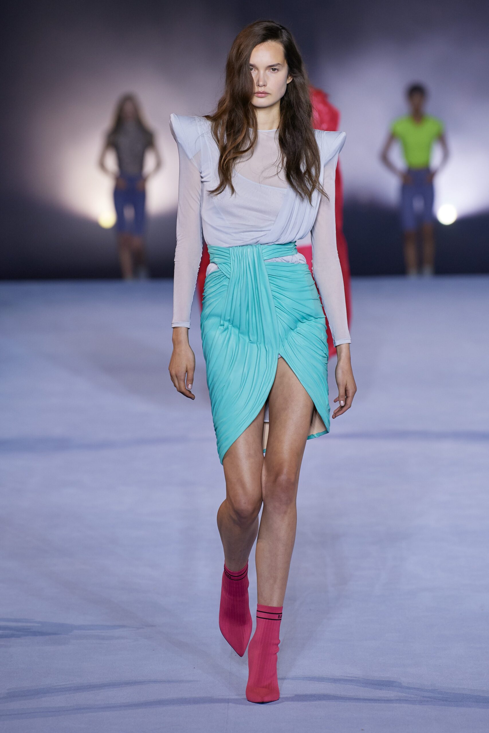 blue silk fitted mini dress