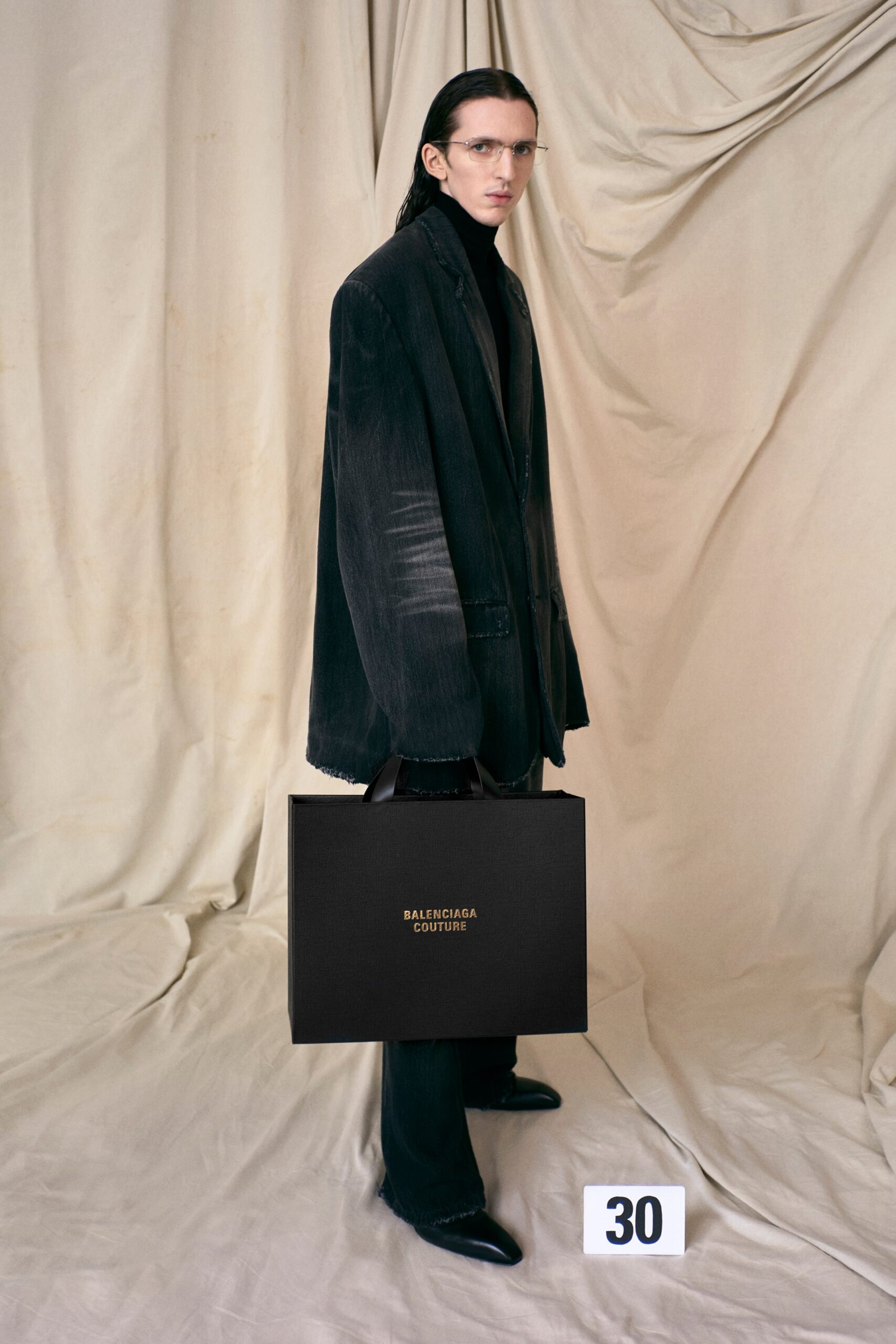 black leather embellished bag