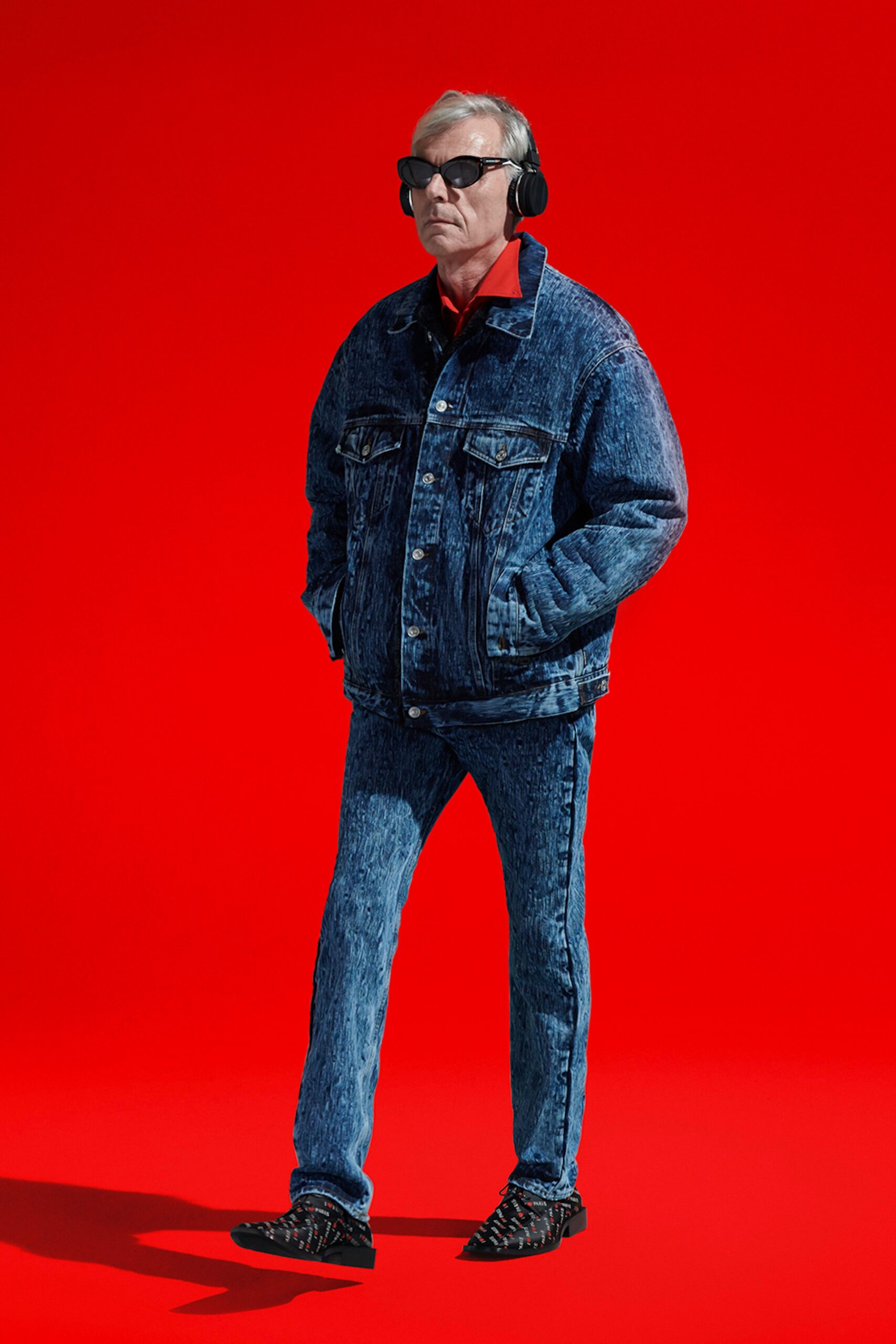 blue denim jacket and pants