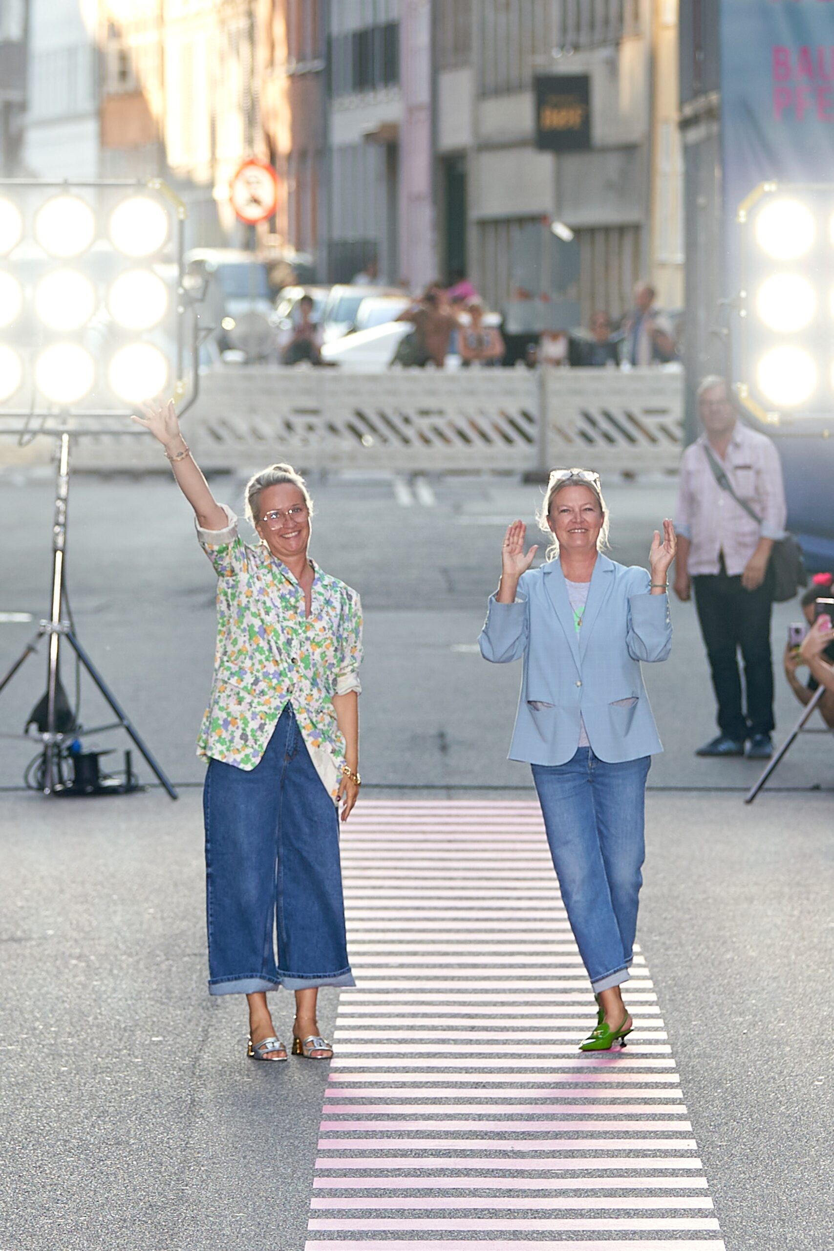 floral shirt with wide-leg pants
