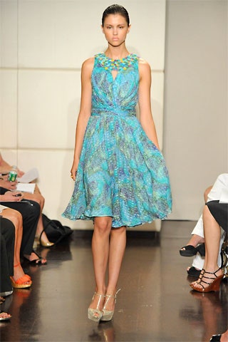 blue green silk sleeveless dress