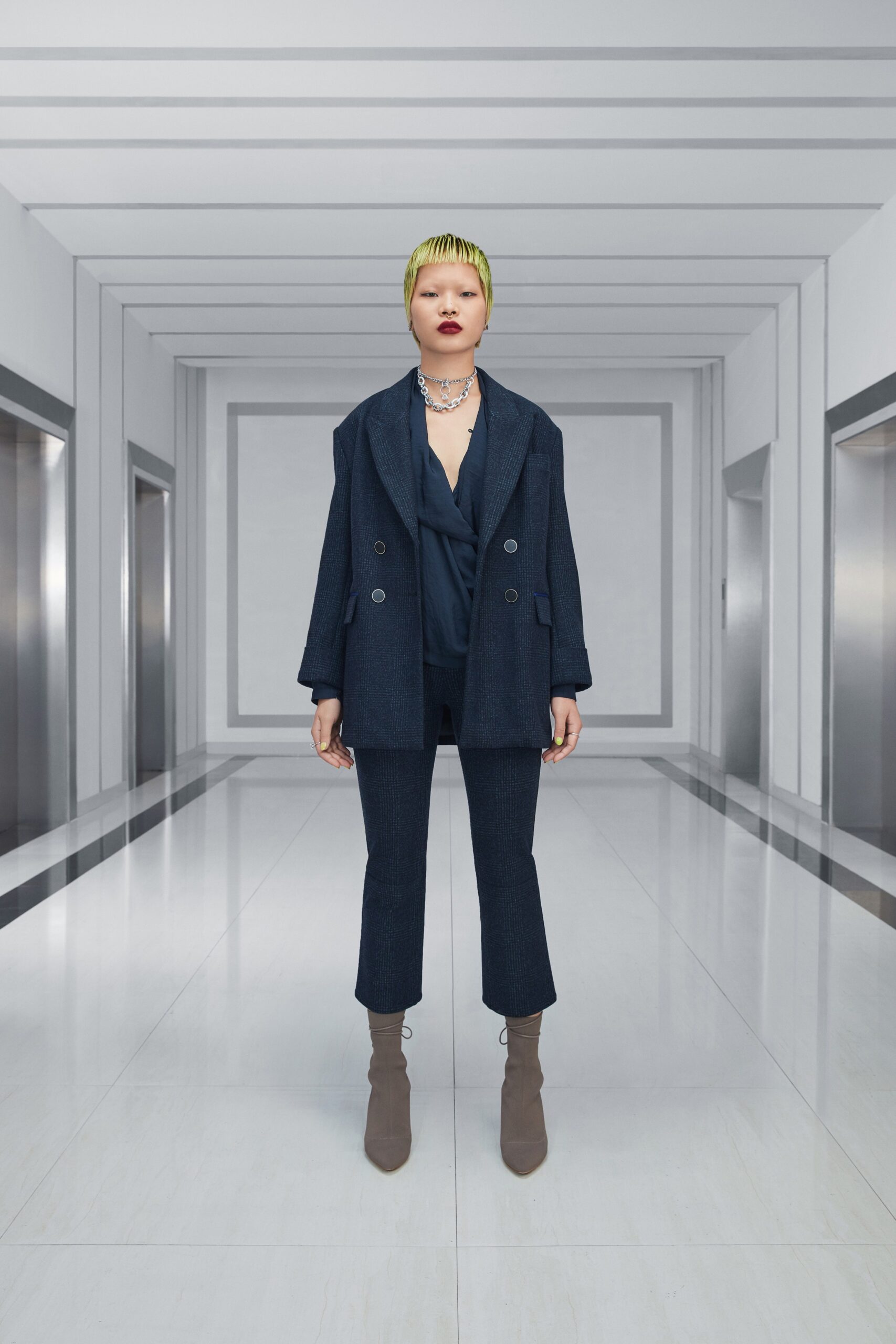 tailored blue blazer and pants