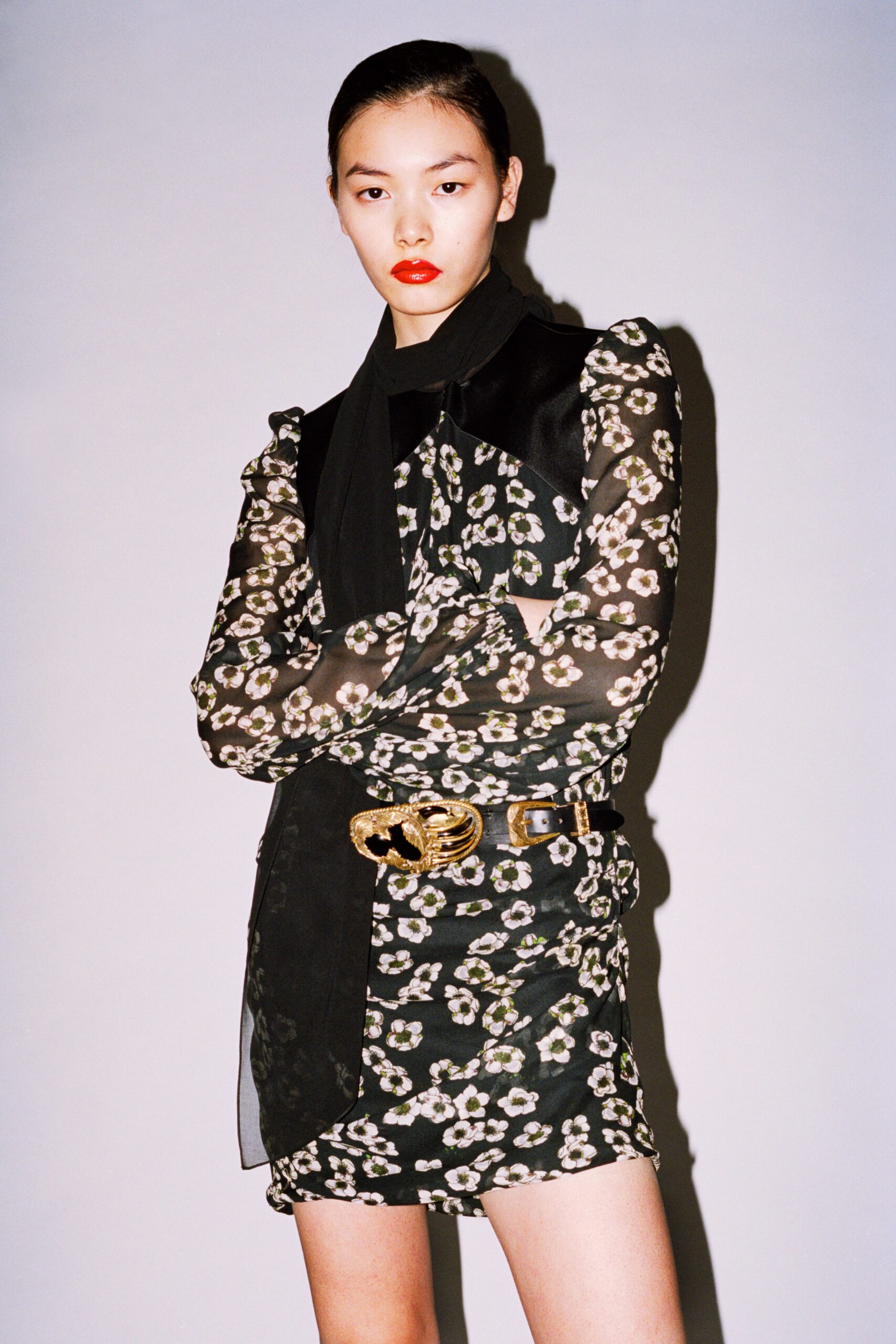 gold metallic embellished belt