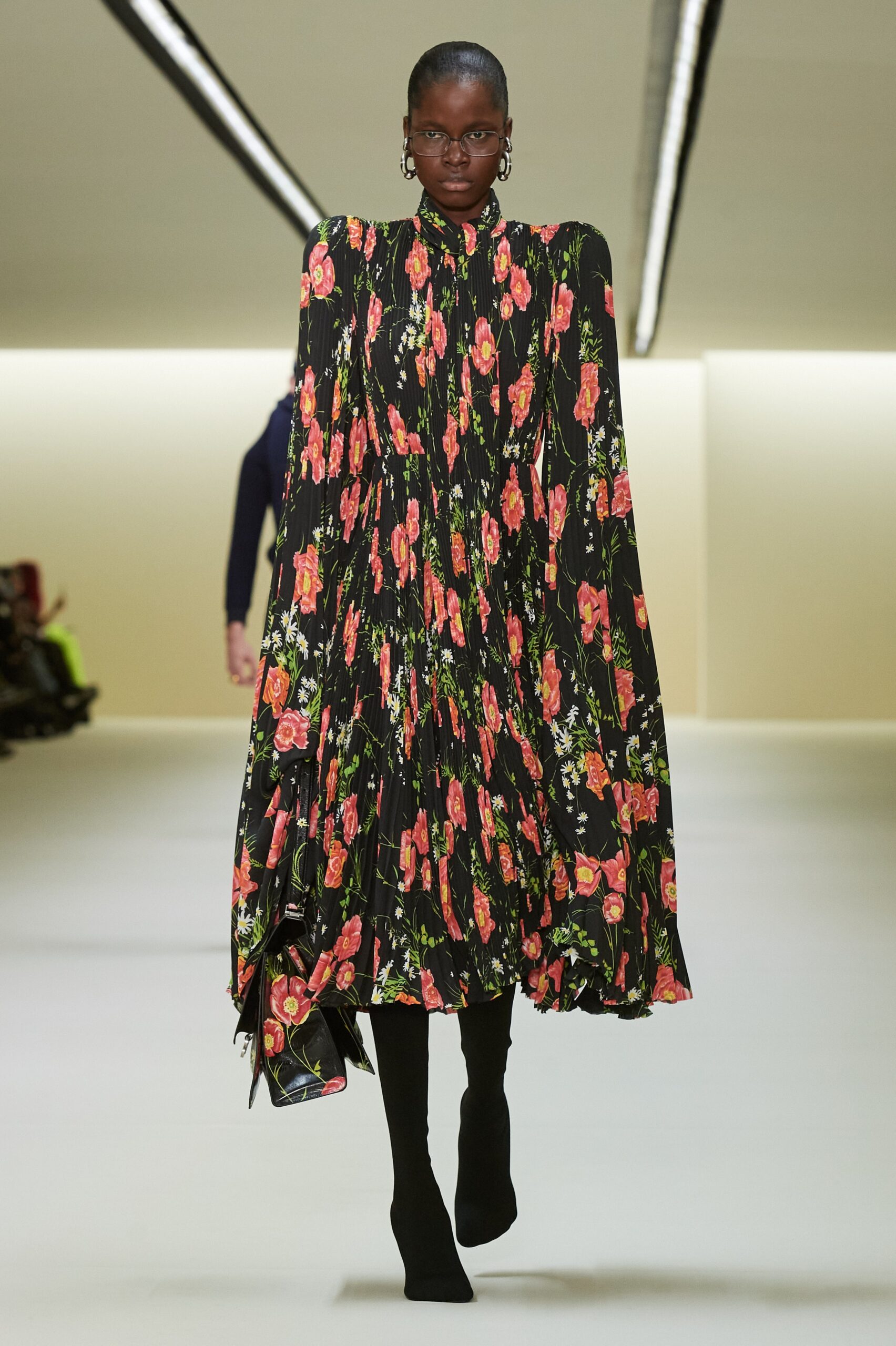 black floral maxi dress