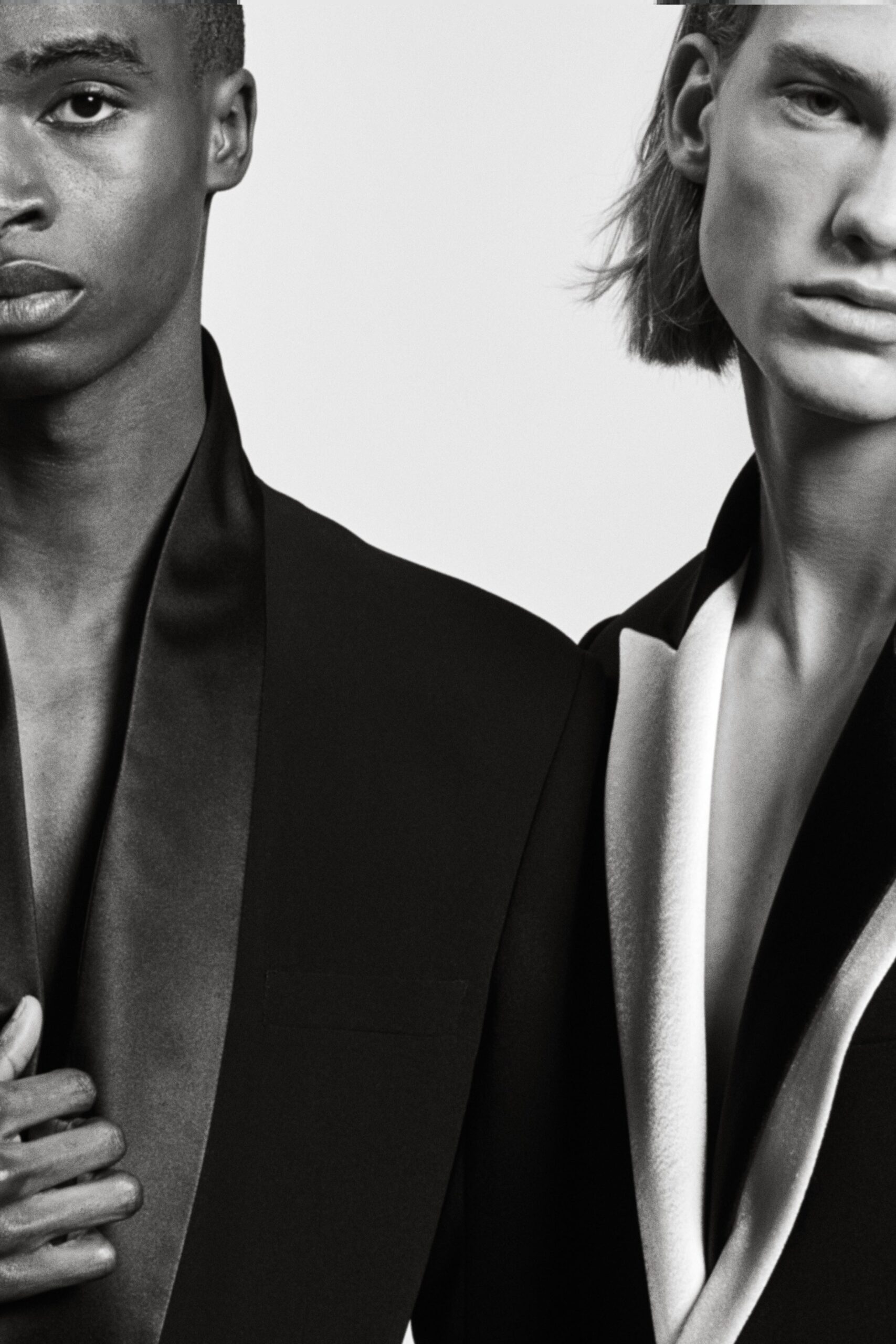black tailored silk blazers