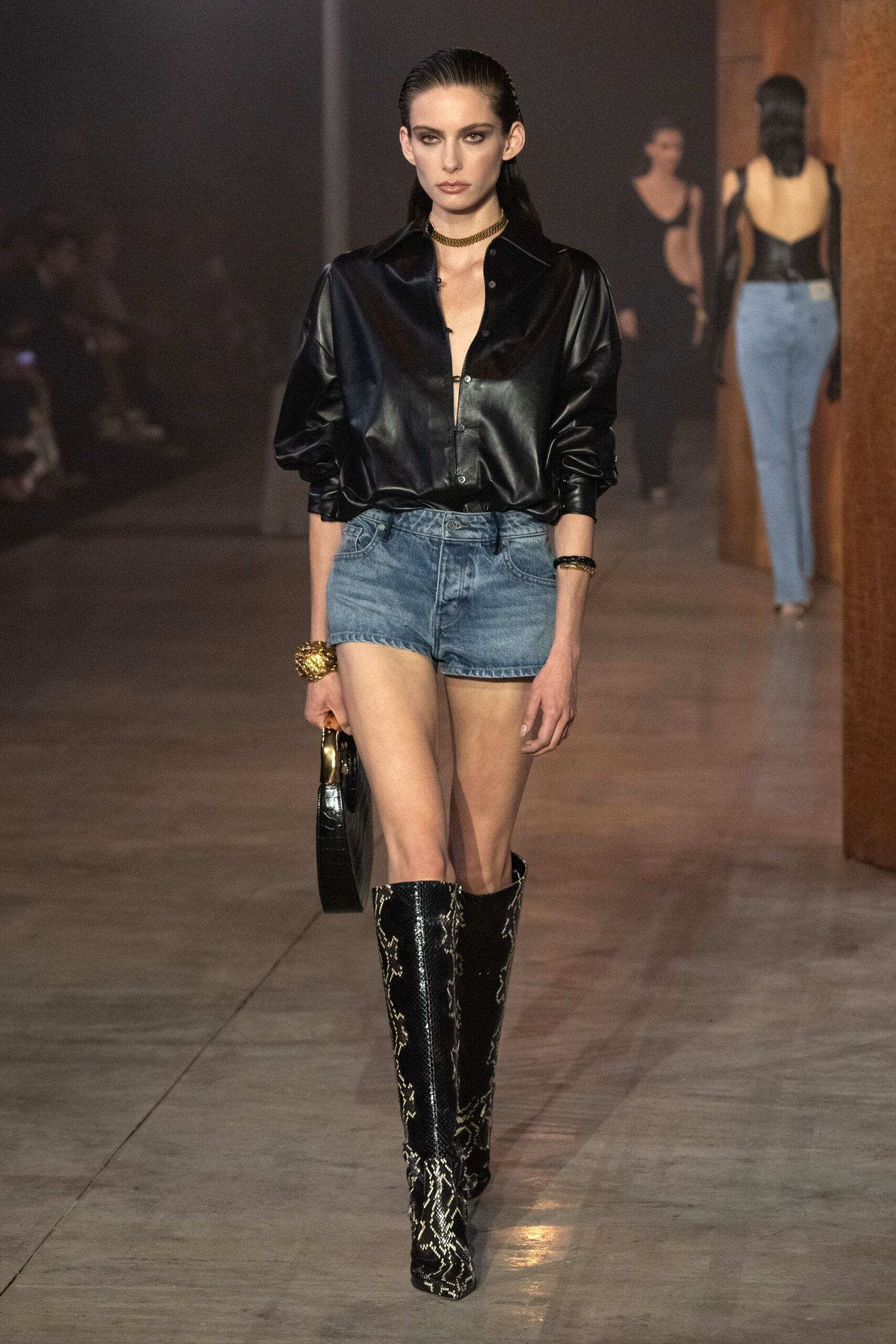 blue denim fitted distressed short shorts