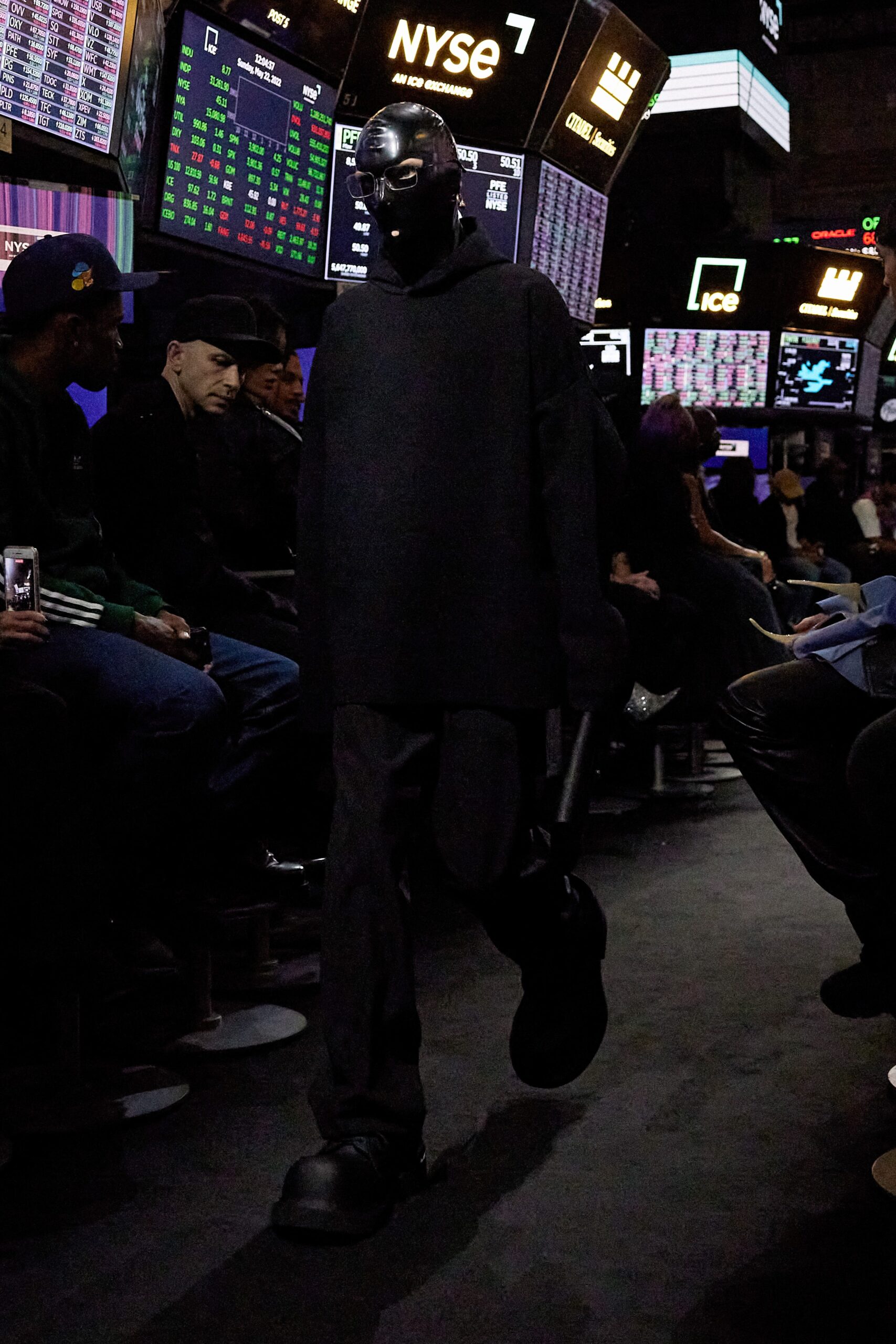 black oversized sweater and pants