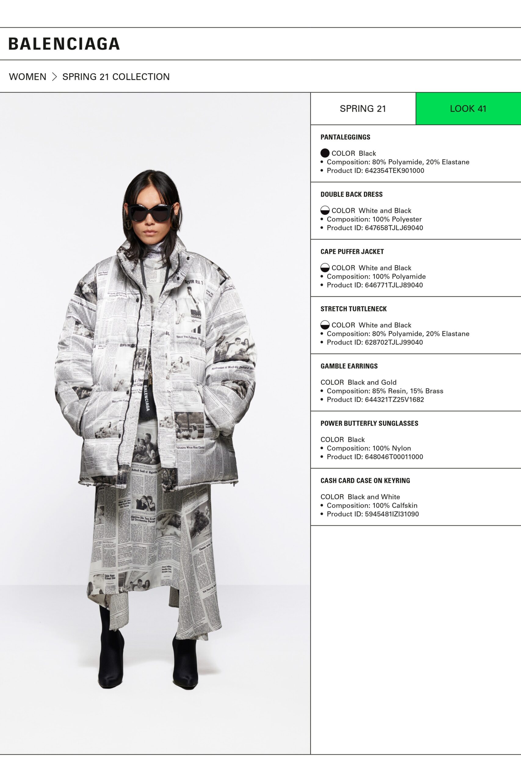 oversized printed coat and relaxed pants