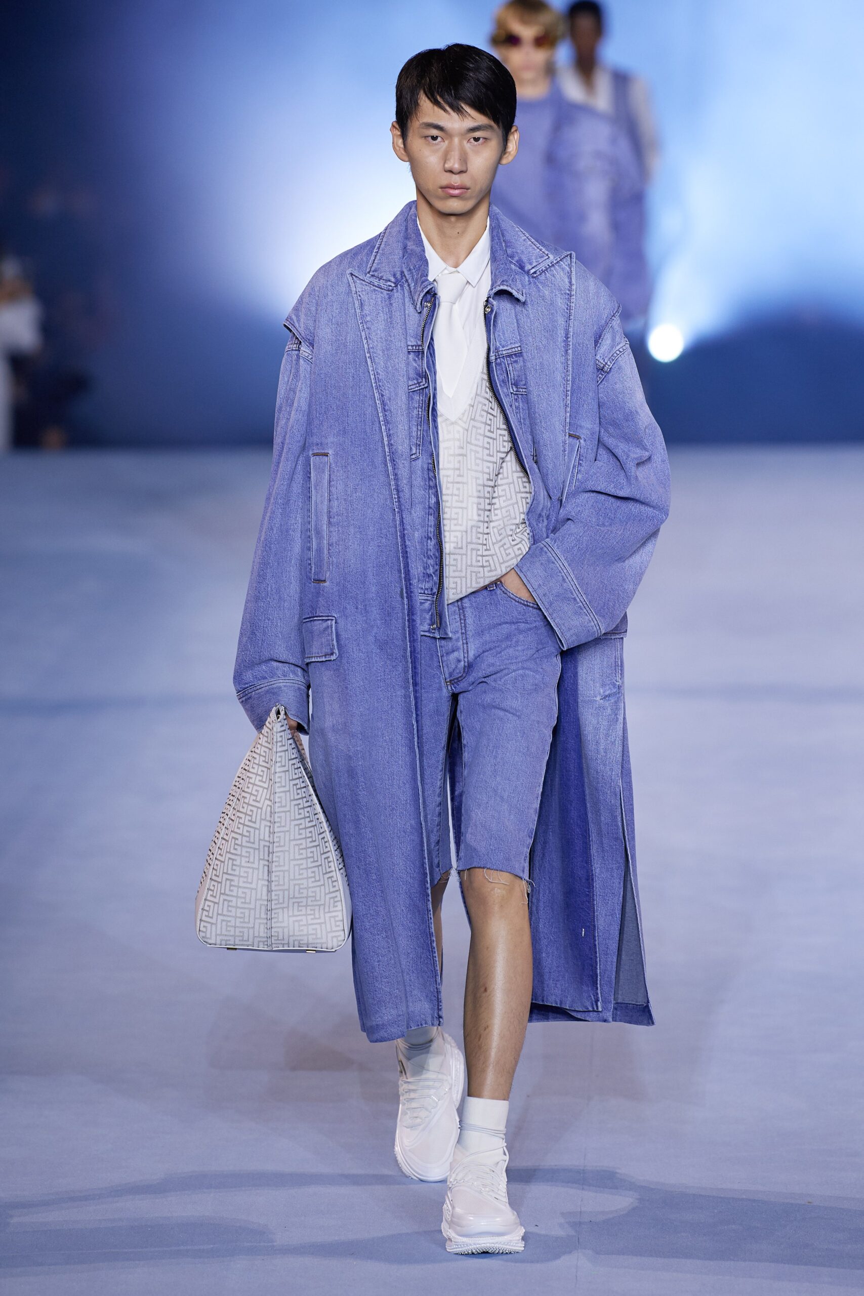 blue denim oversized coat