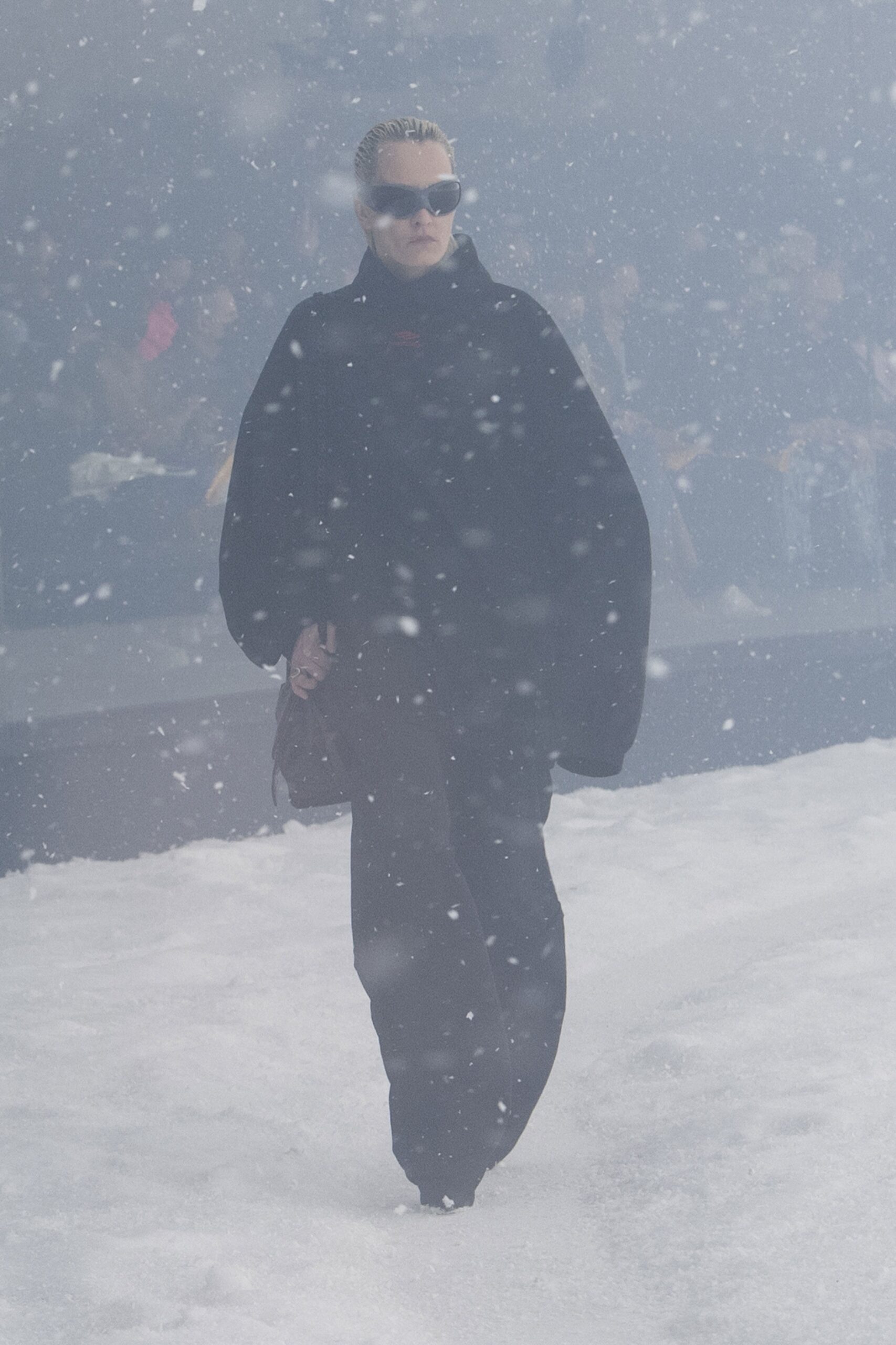 oversized black wool coat