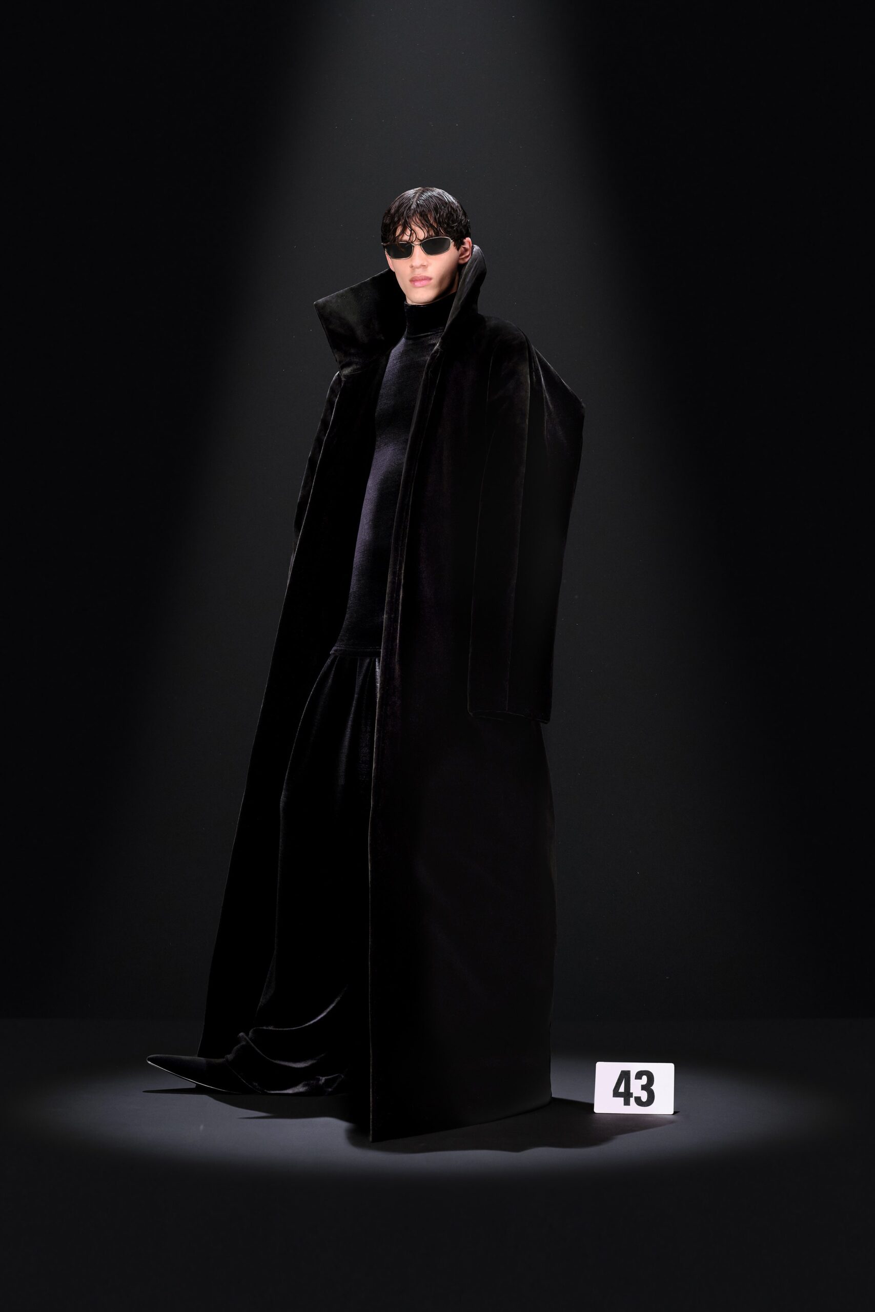 black velvet coat and dress