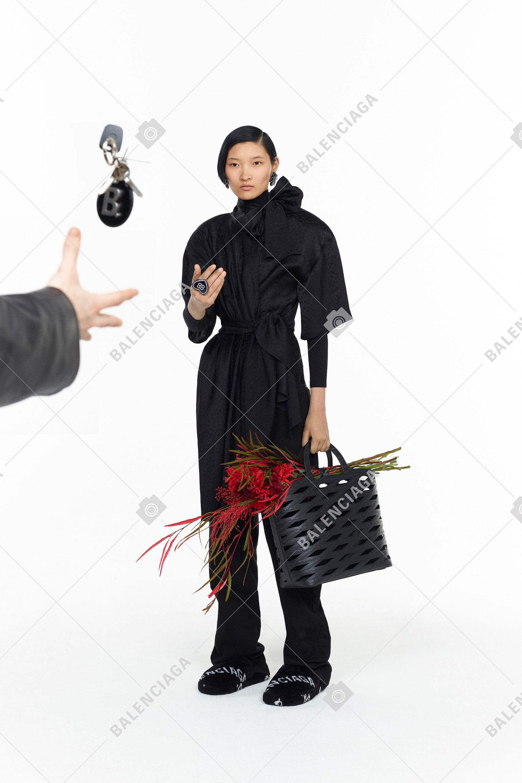 black belted midi dress