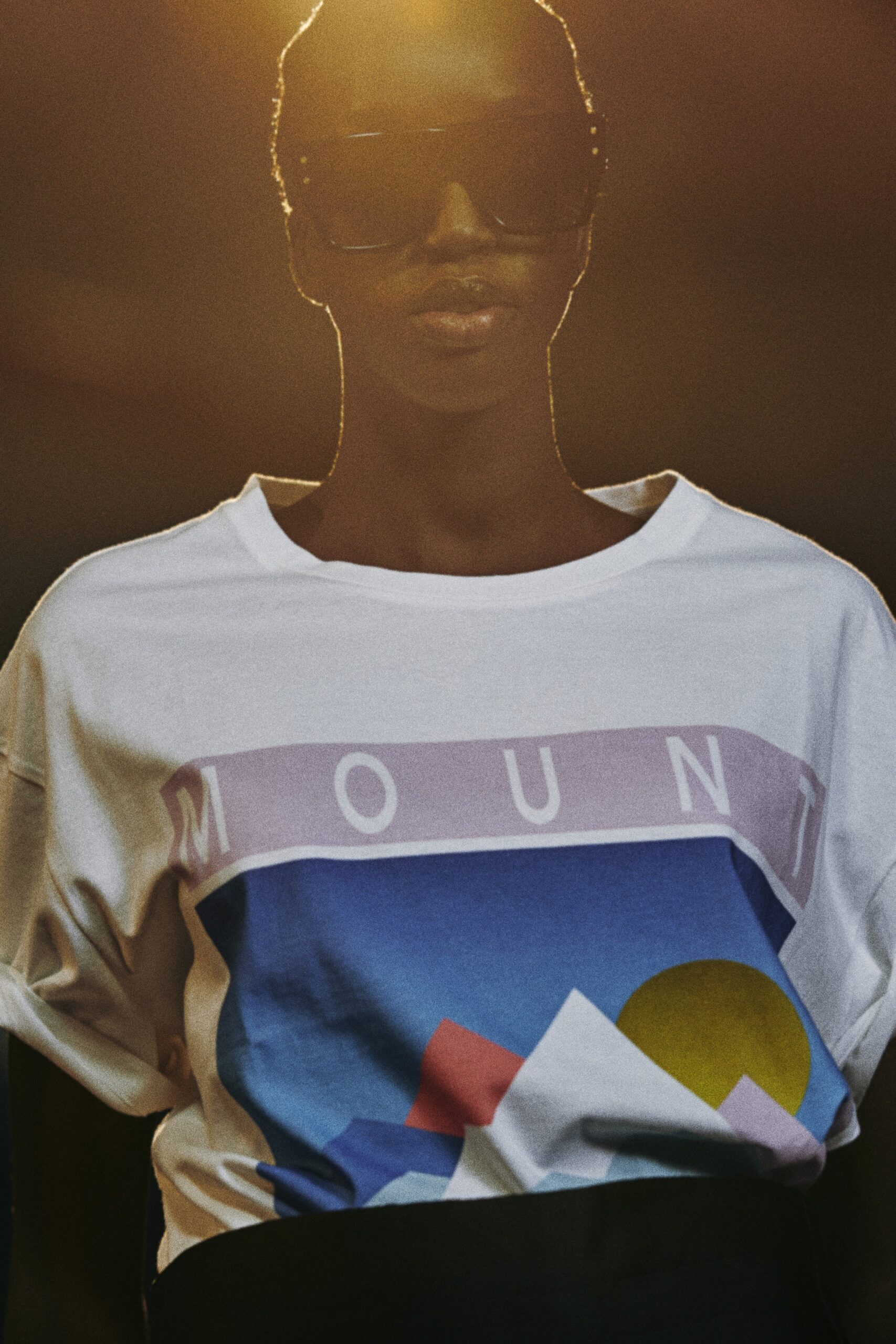 white relaxed t-shirt with print