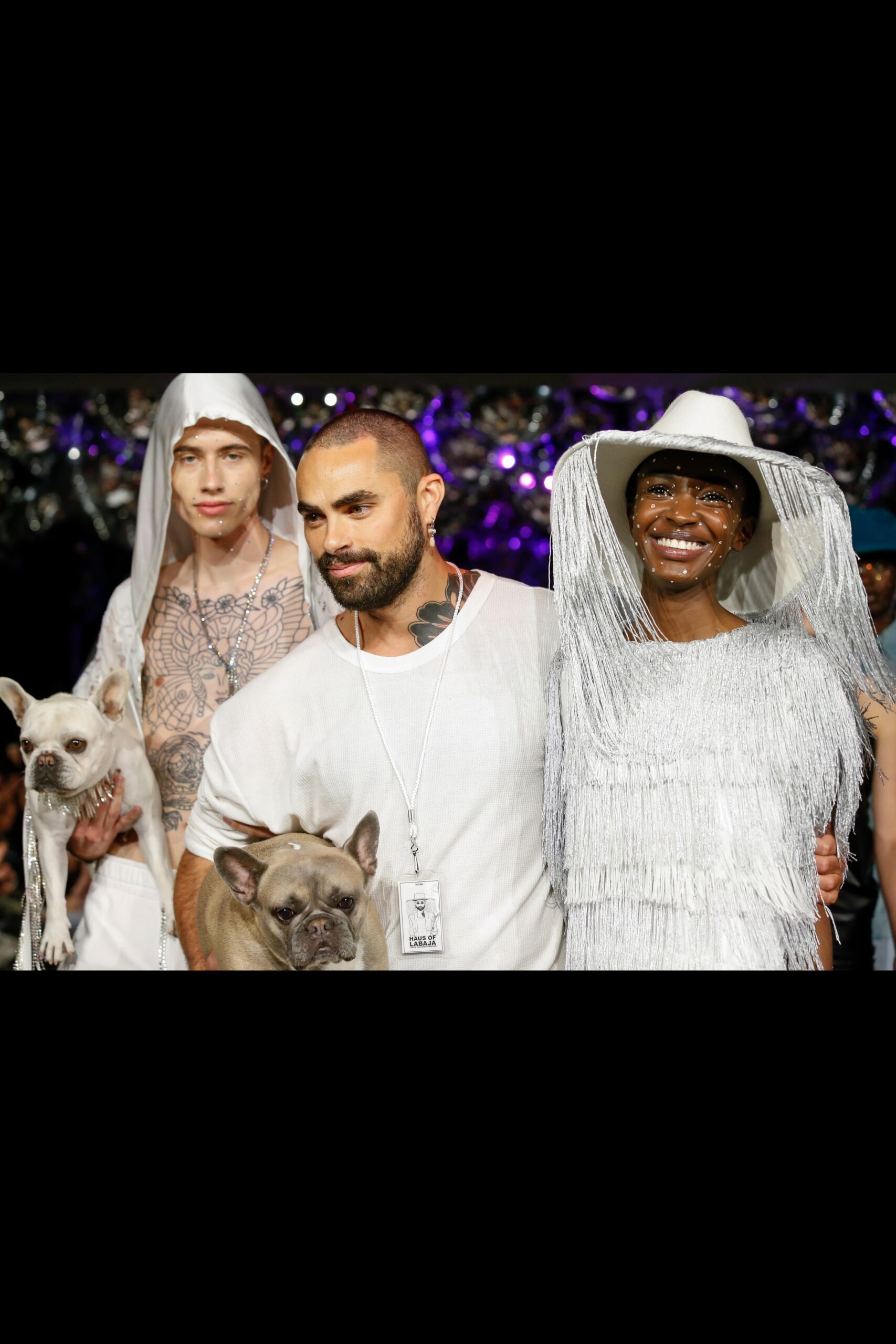 white fringed midi dress and relaxed shirt