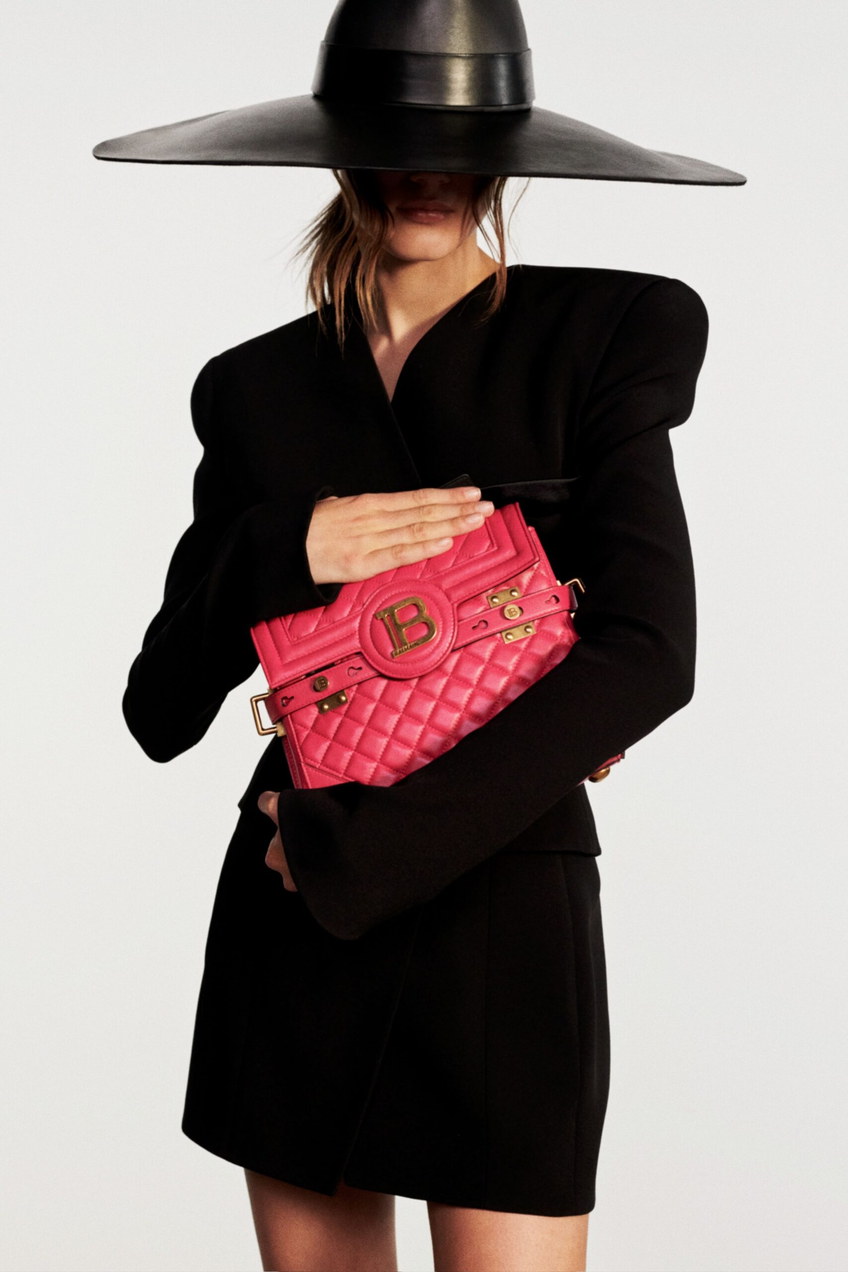 black fitted blazer and skirt