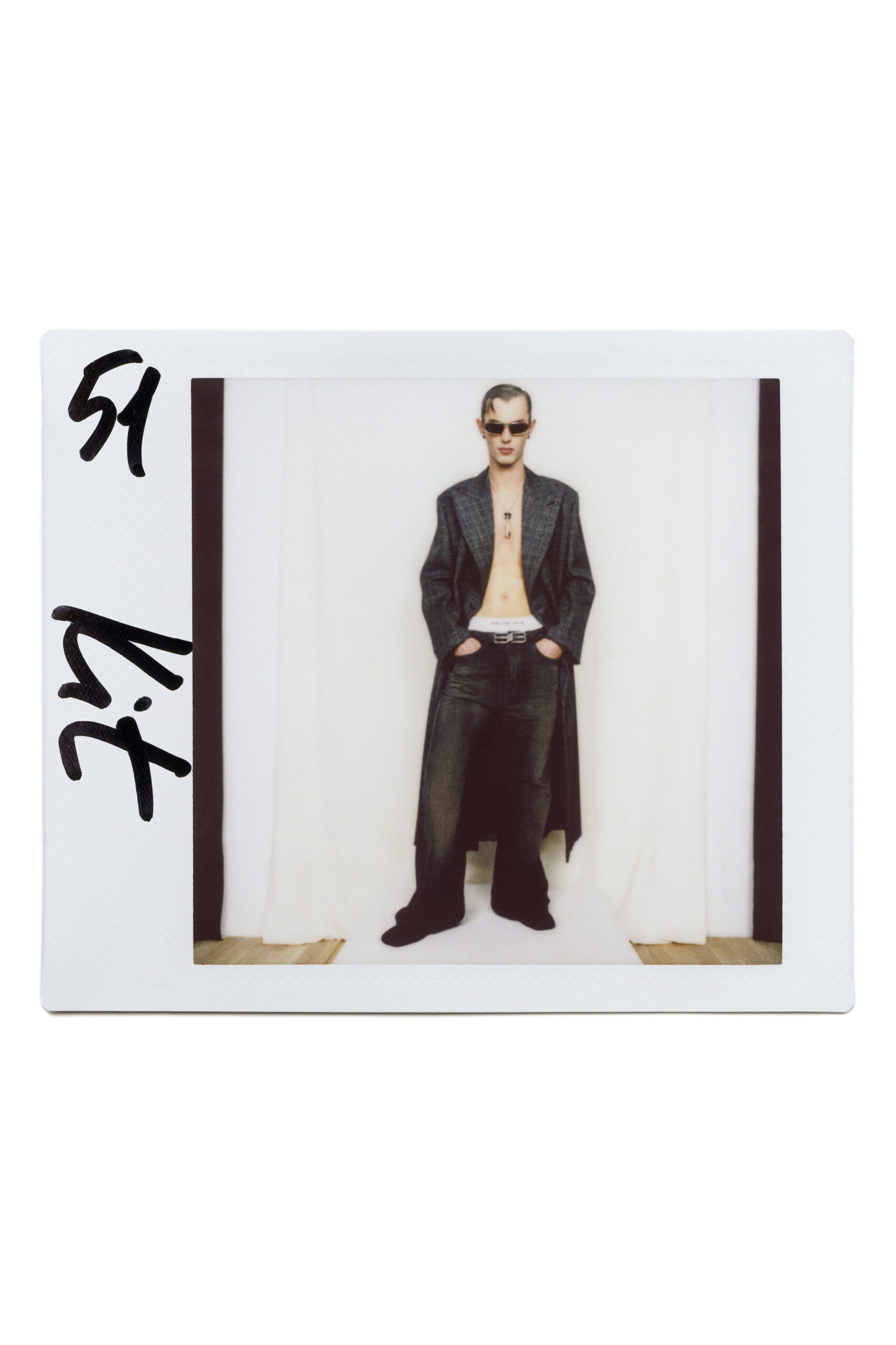 black wool blazer with slim pants
