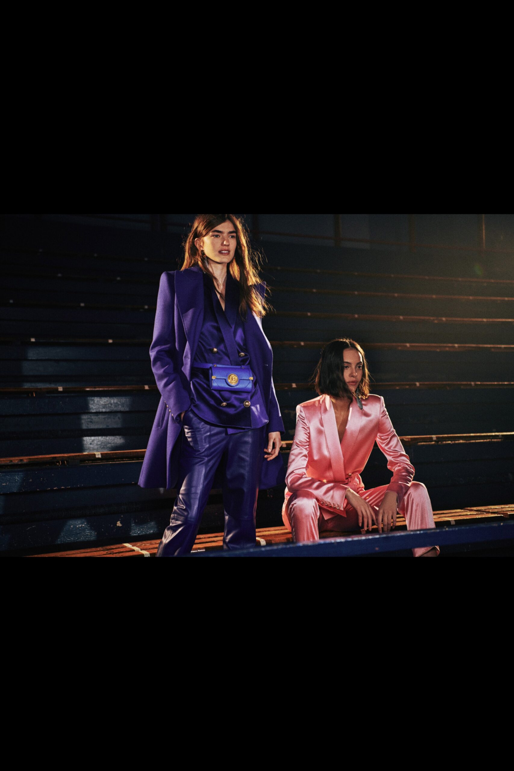 purple and pink tailored suits