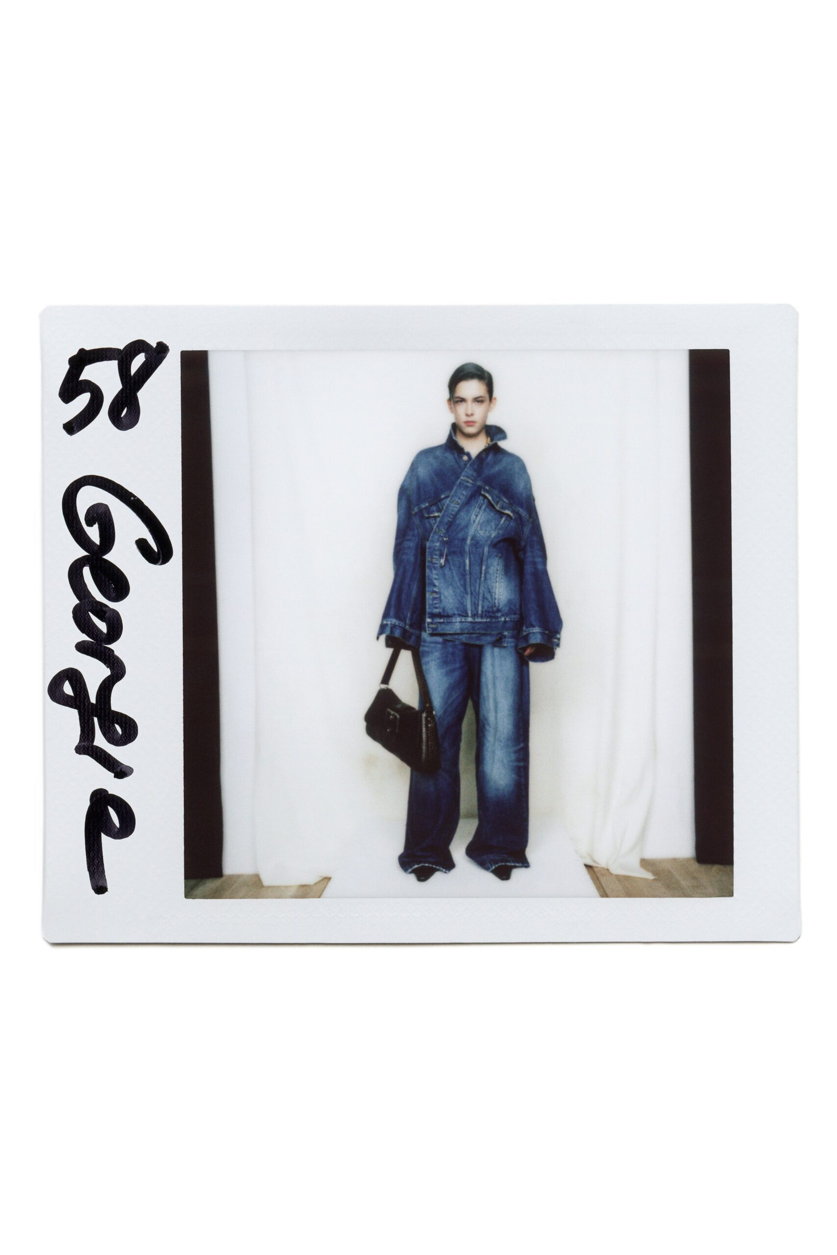 oversized denim jacket with relaxed pants