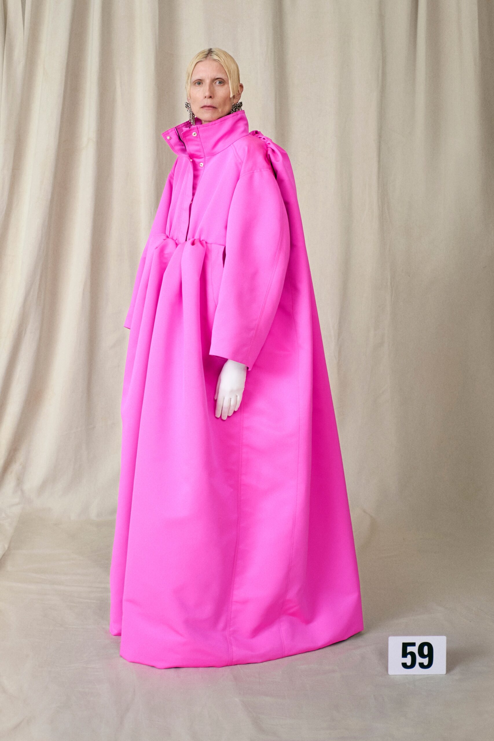 oversized pink cotton cape