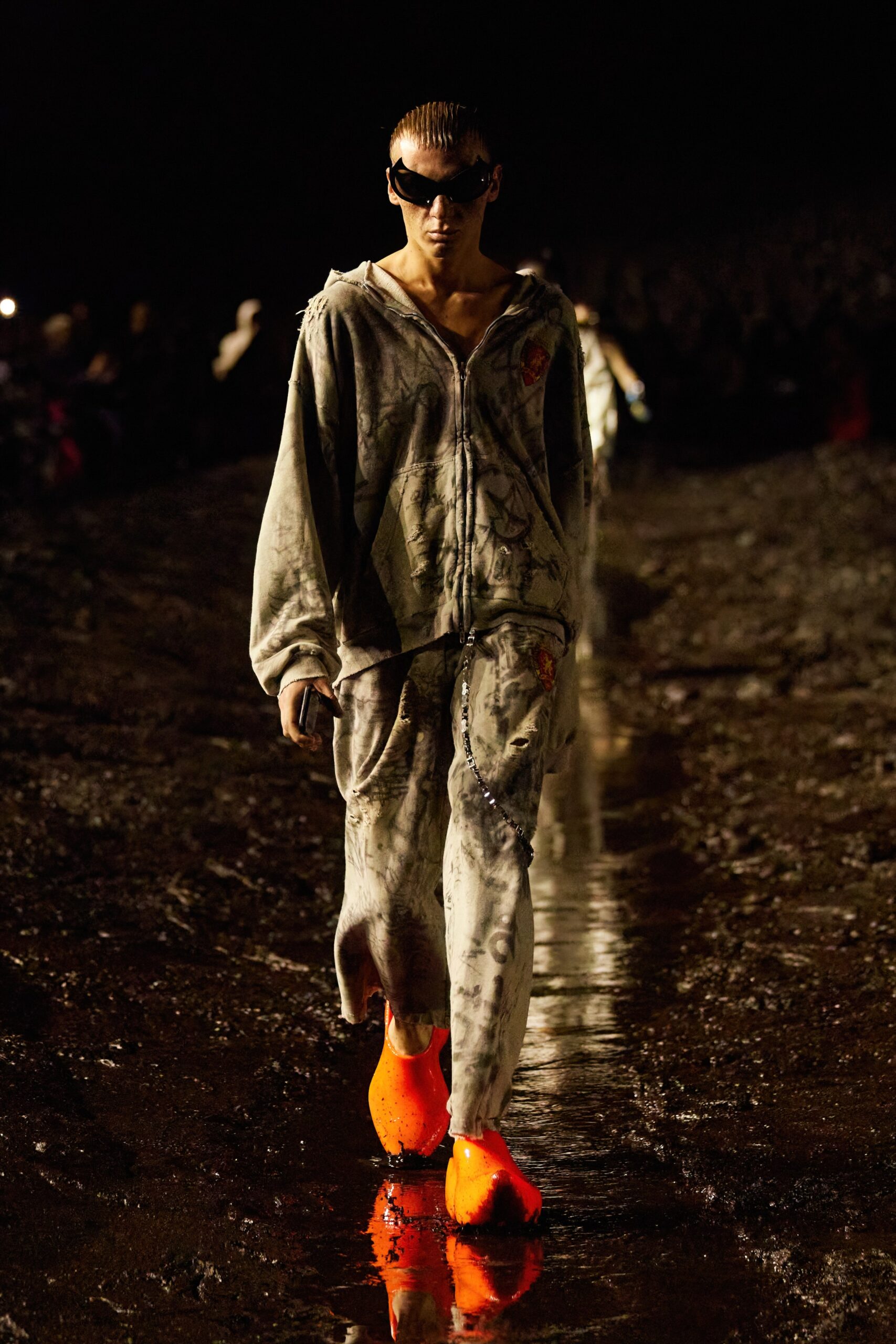 gray relaxed jacket and pants