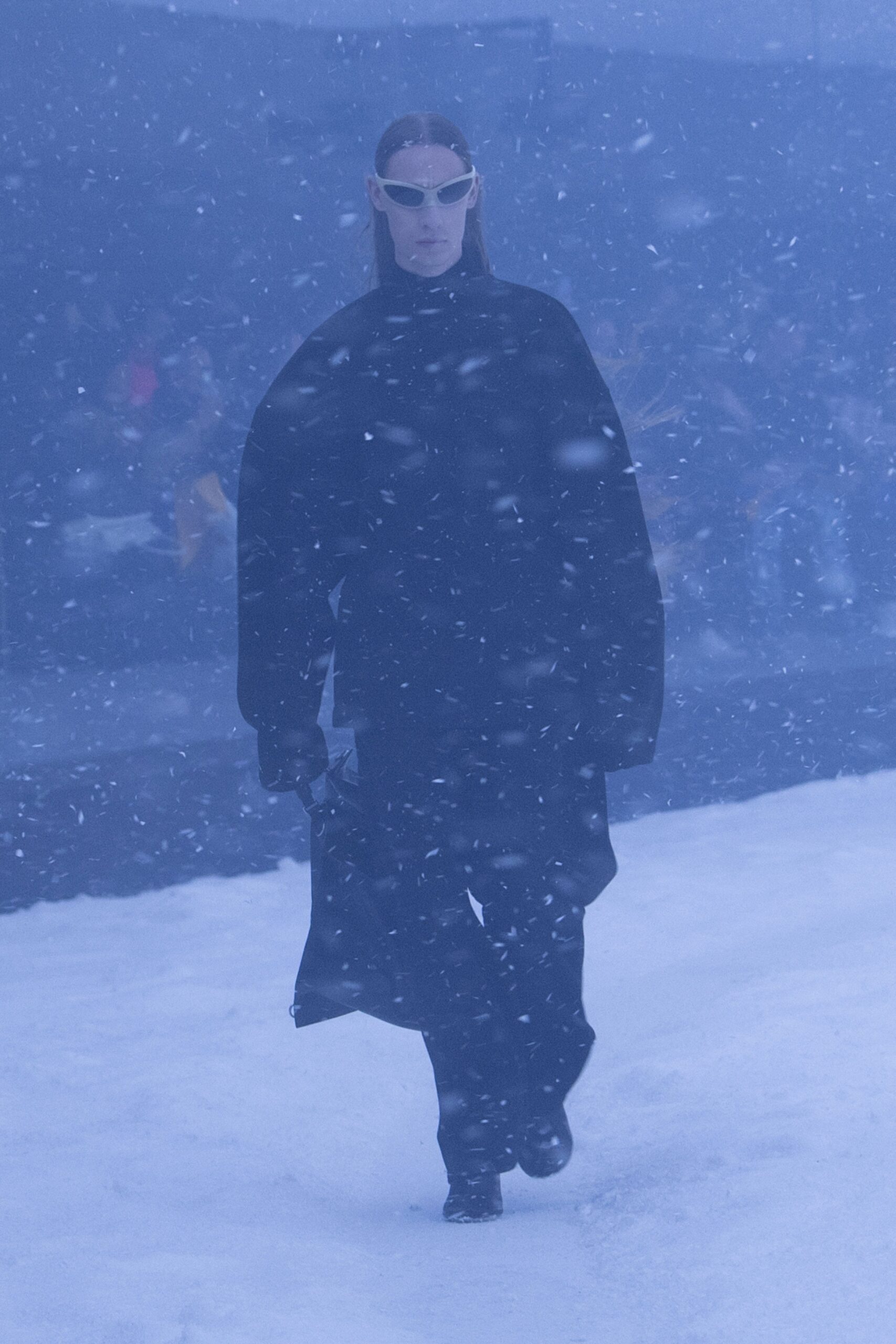 oversized black wool coat