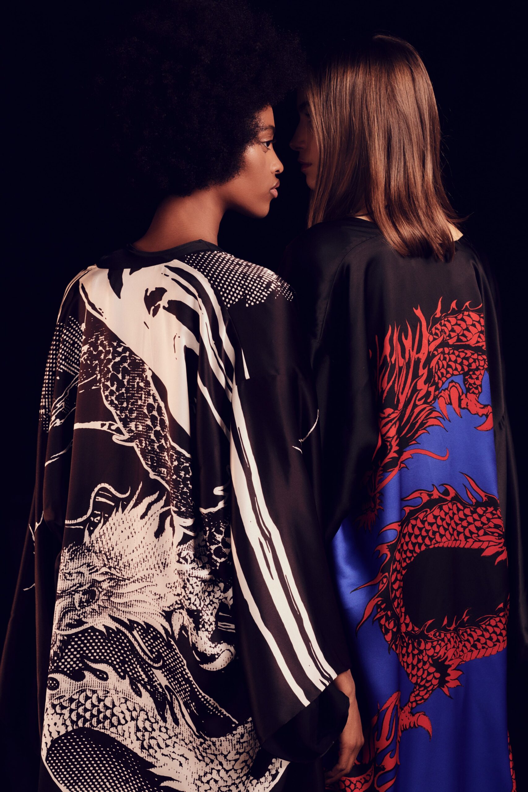 printed silk capes